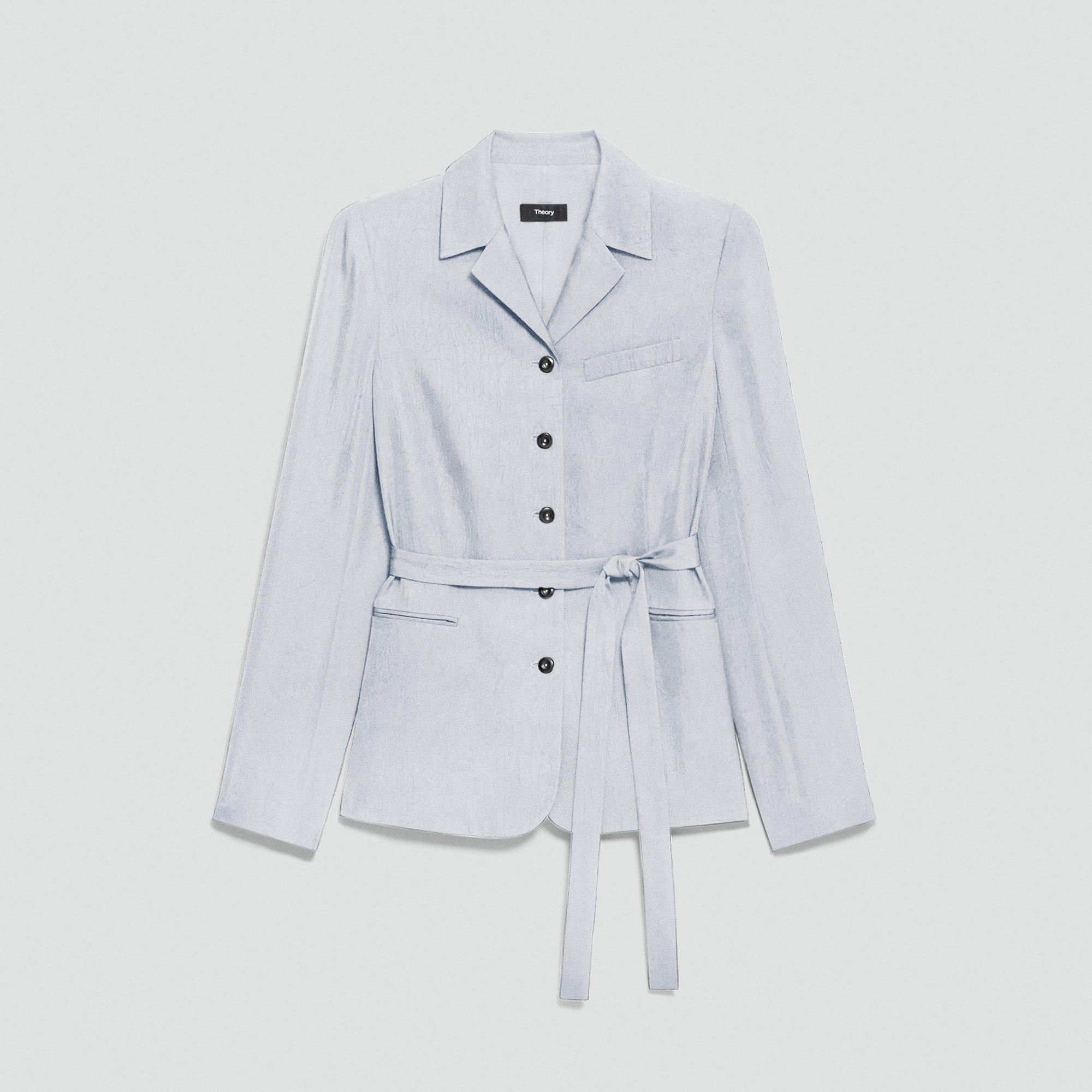 Tie-Waist Jacket in Washed Twill