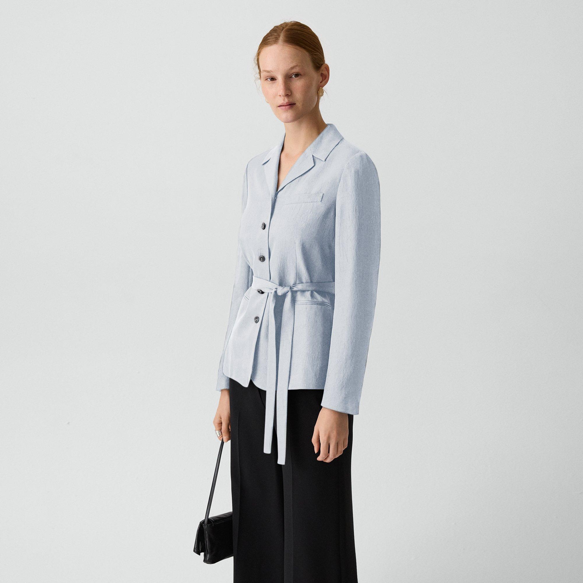 Tie-Waist Jacket in Washed Twill