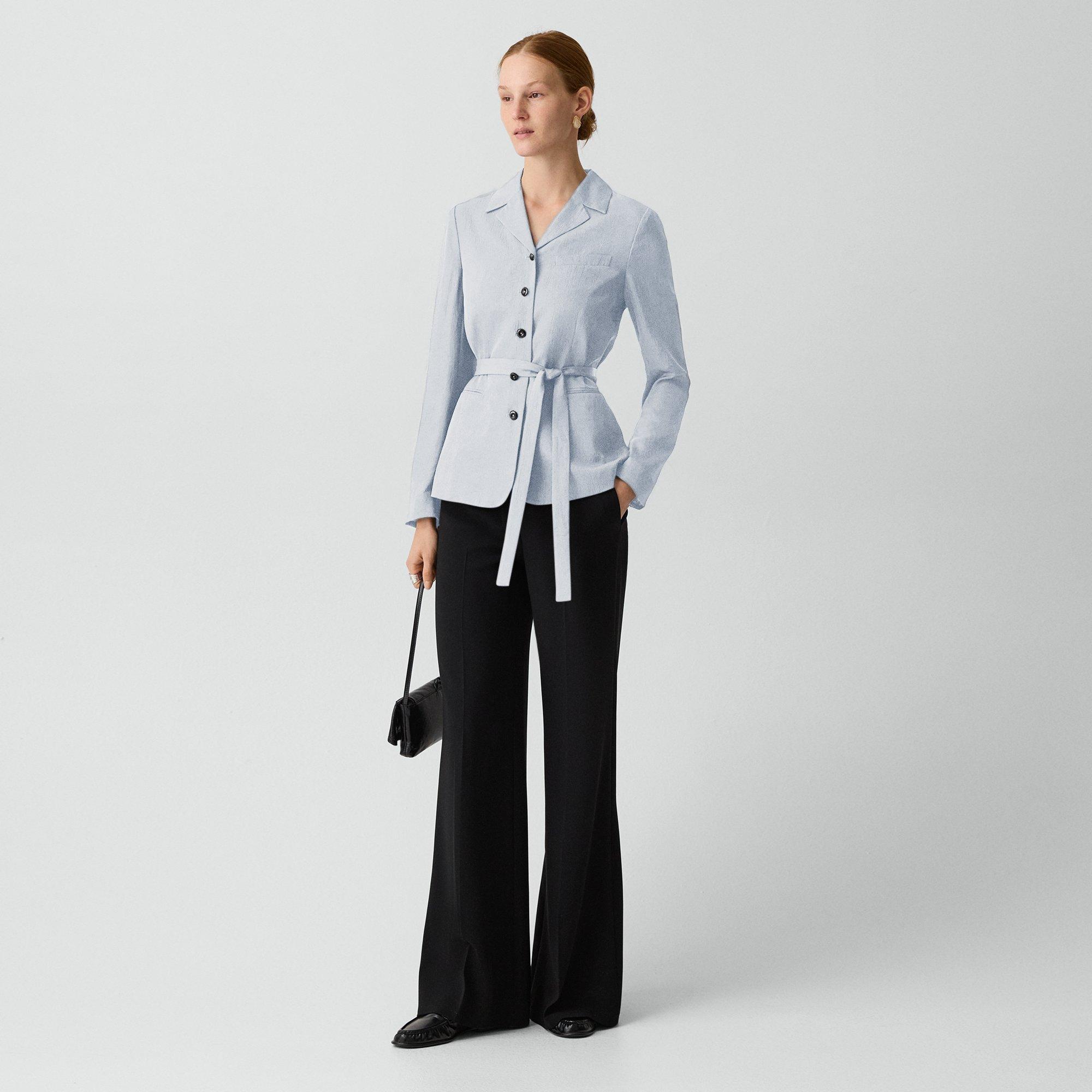 Tie-Waist Jacket in Washed Twill