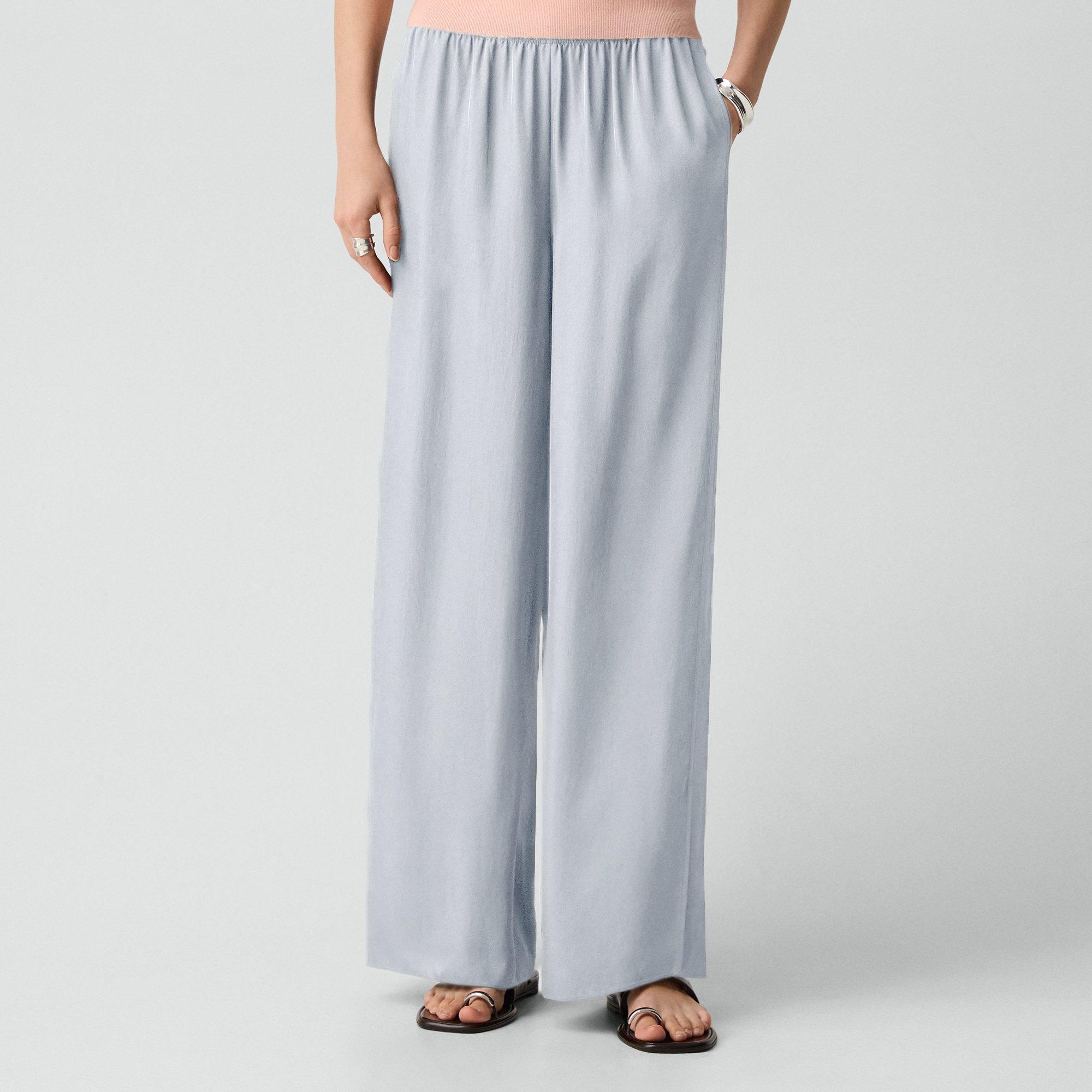 Vented Pull-On Trousers in Washed Twill