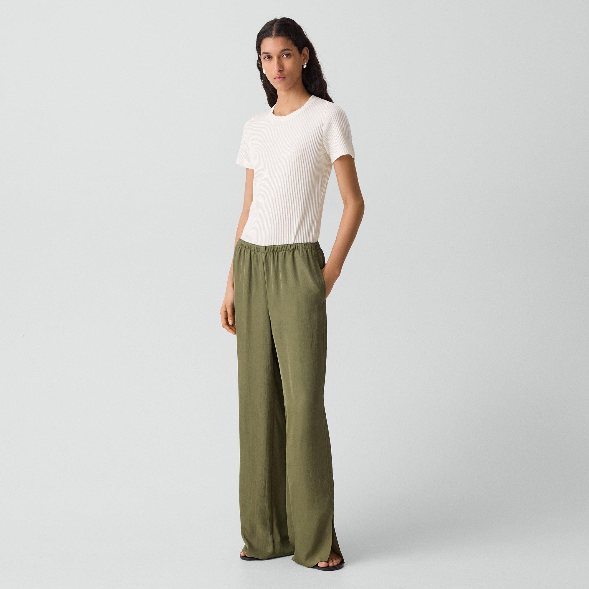 Vented Pull-On Pant in Washed Twill