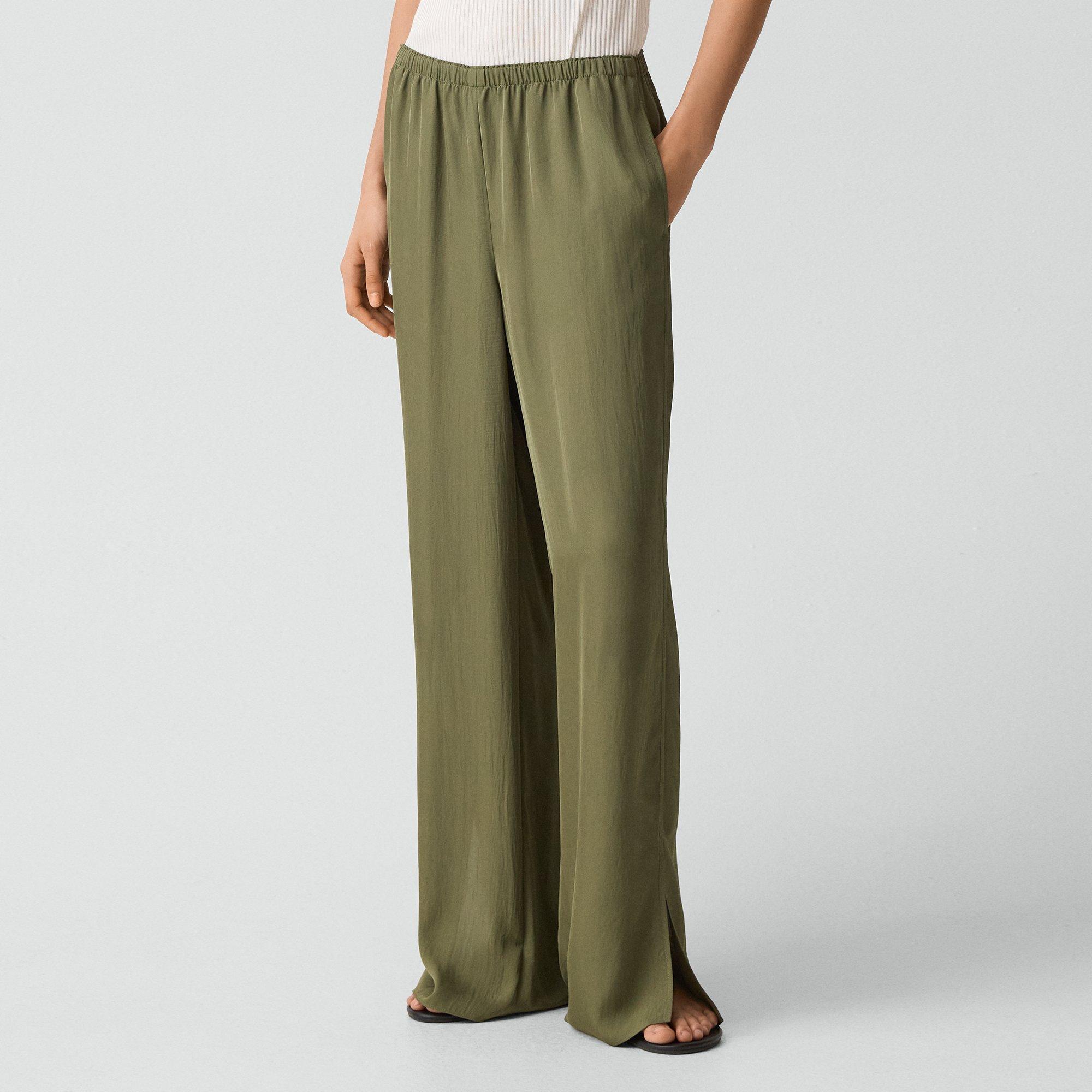 Vented Pull-On Pant in Washed Twill