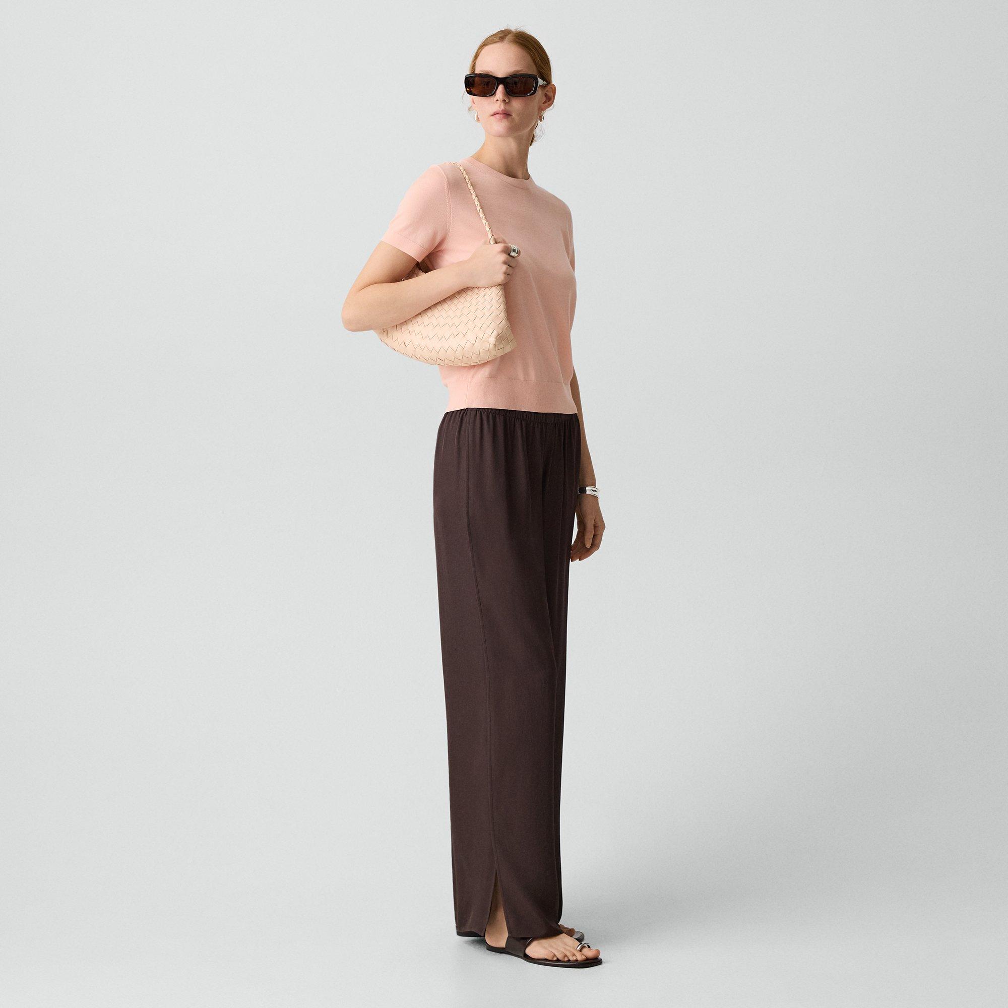 Vented Pull-On Pant in Washed Twill