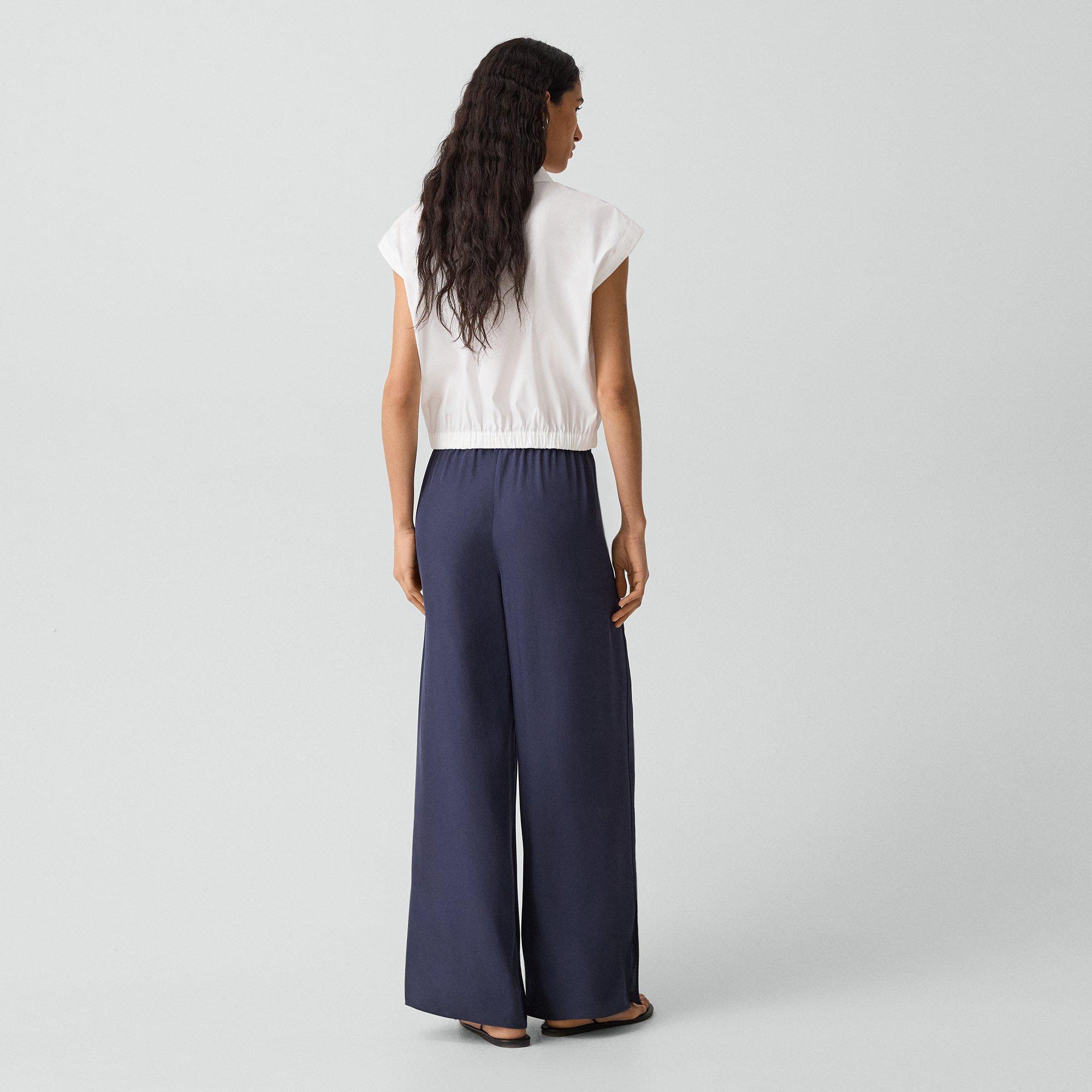 Vented Pull-On Pant in Washed Twill