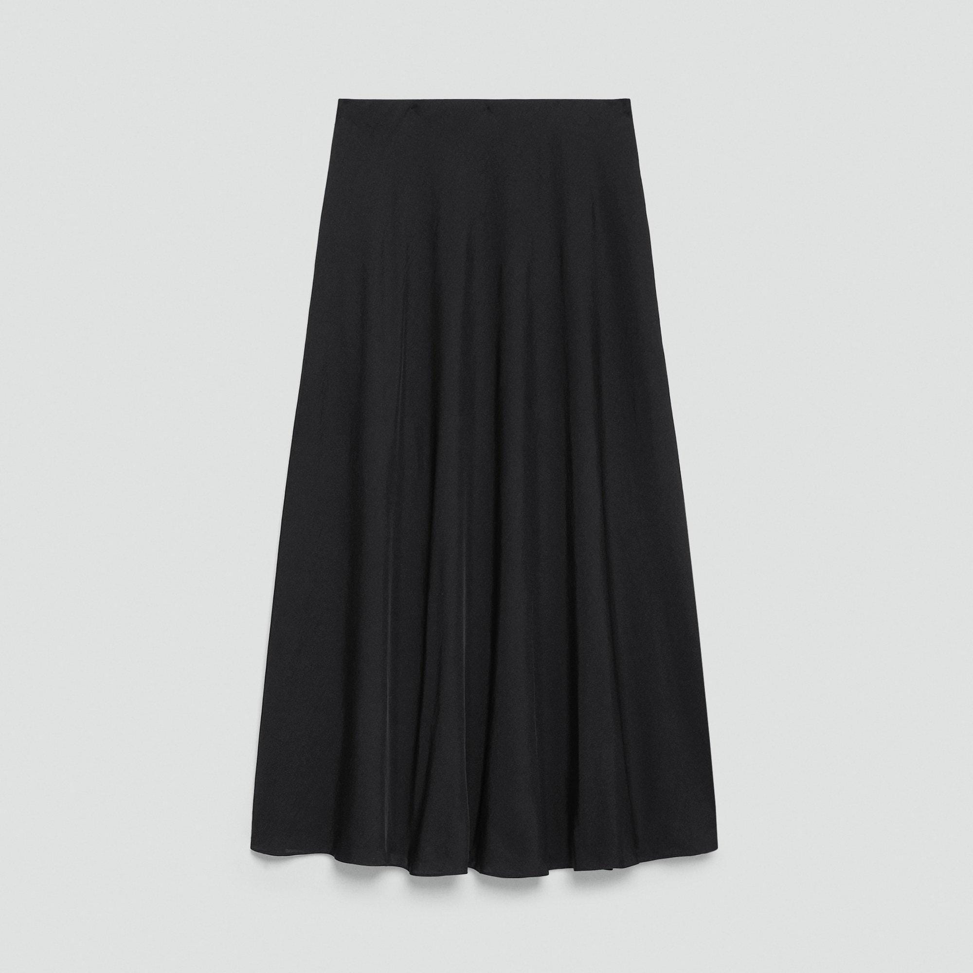 Fluid Pull-On Skirt in Washed Twill