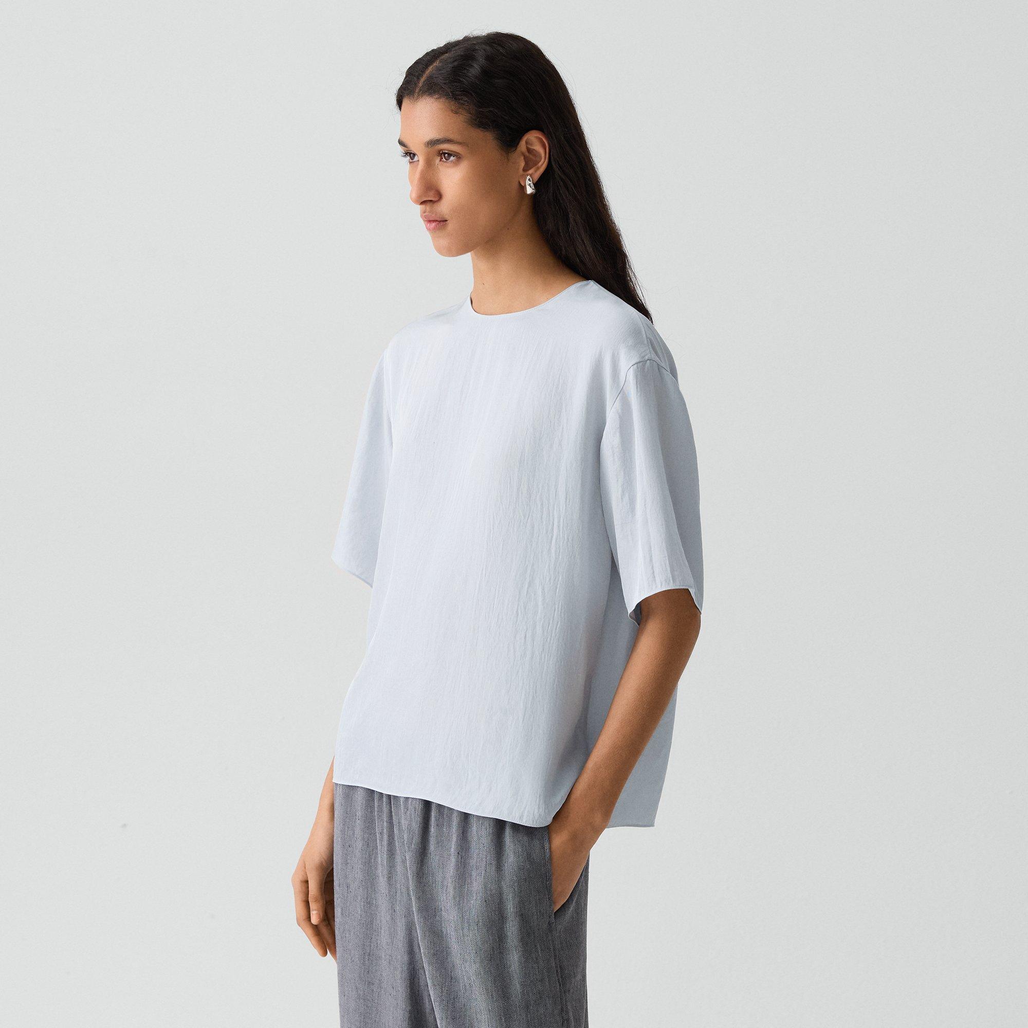 Boxy Tee in Washed Twill