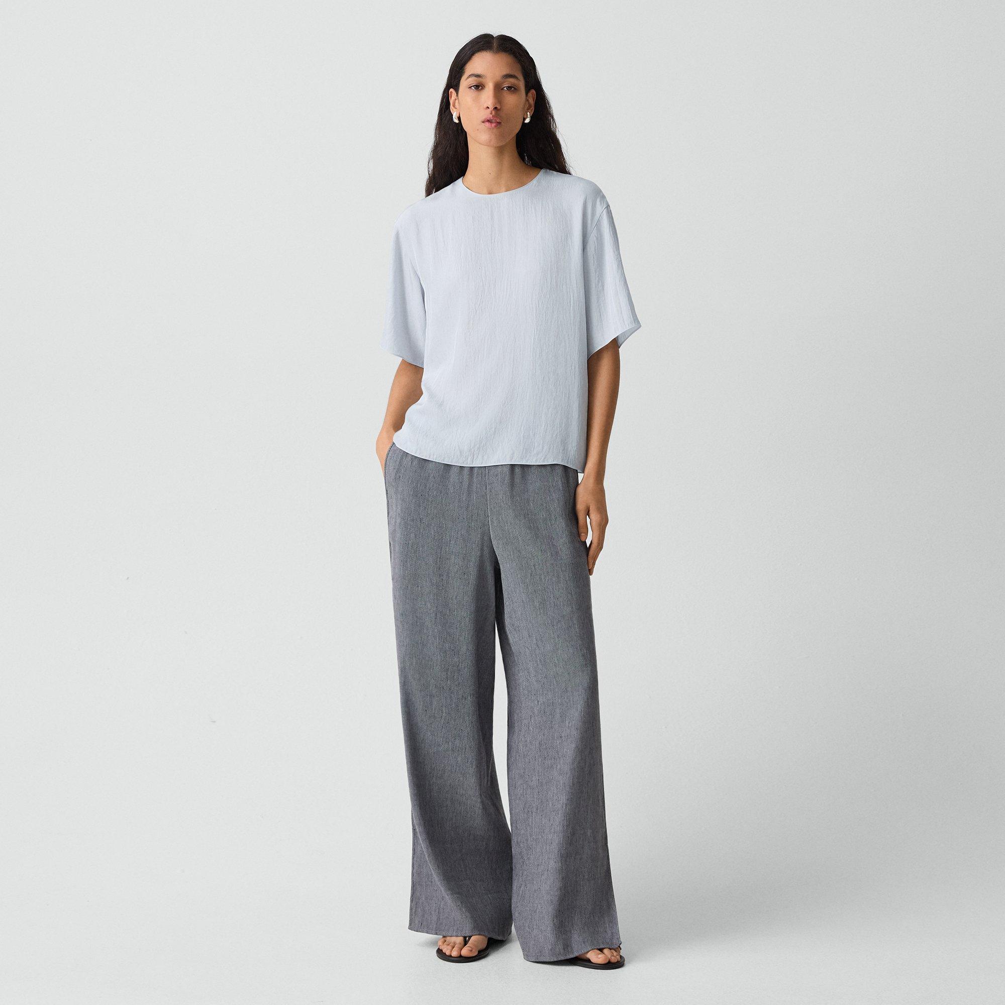 Boxy Tee in Washed Twill