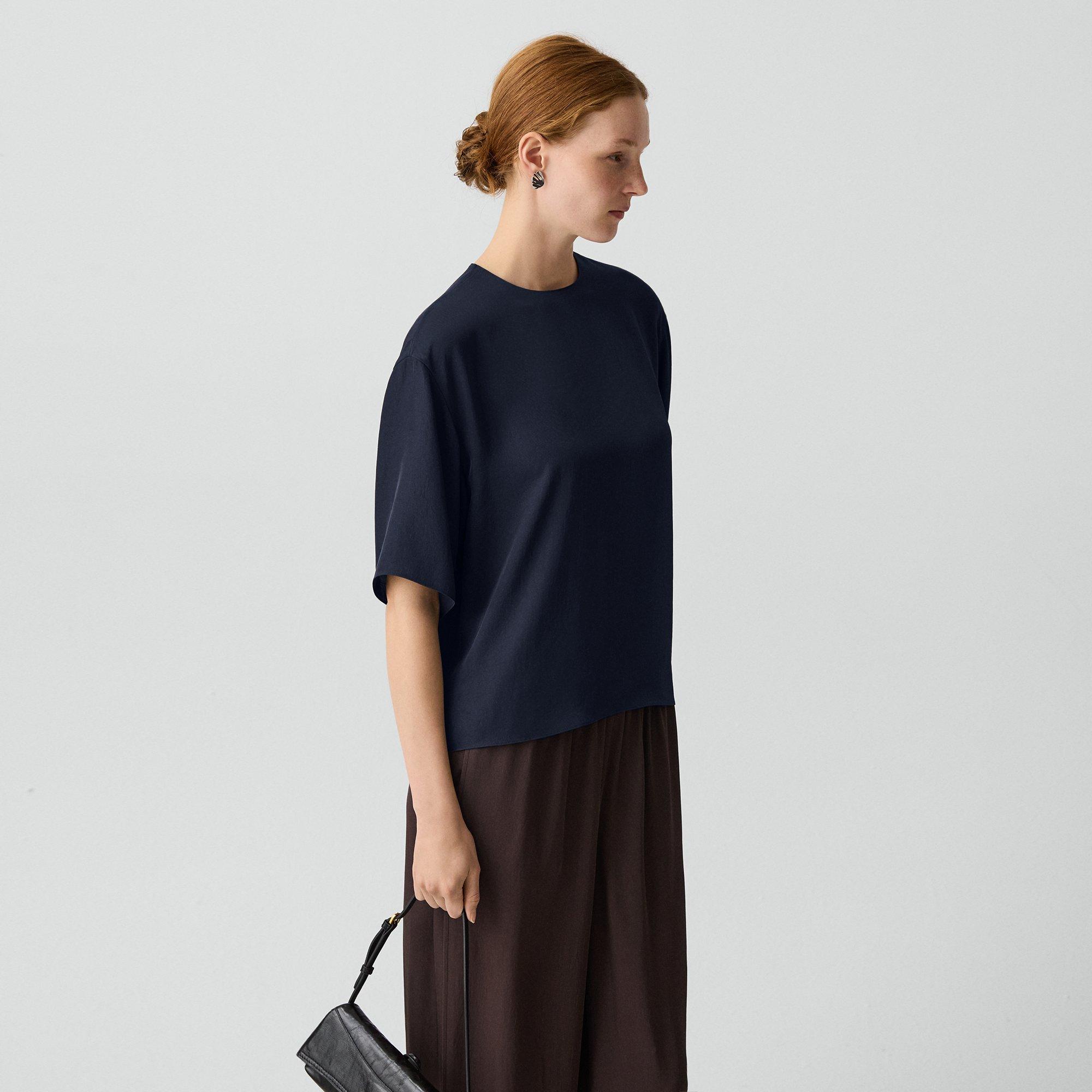 Boxy Tee in Washed Twill