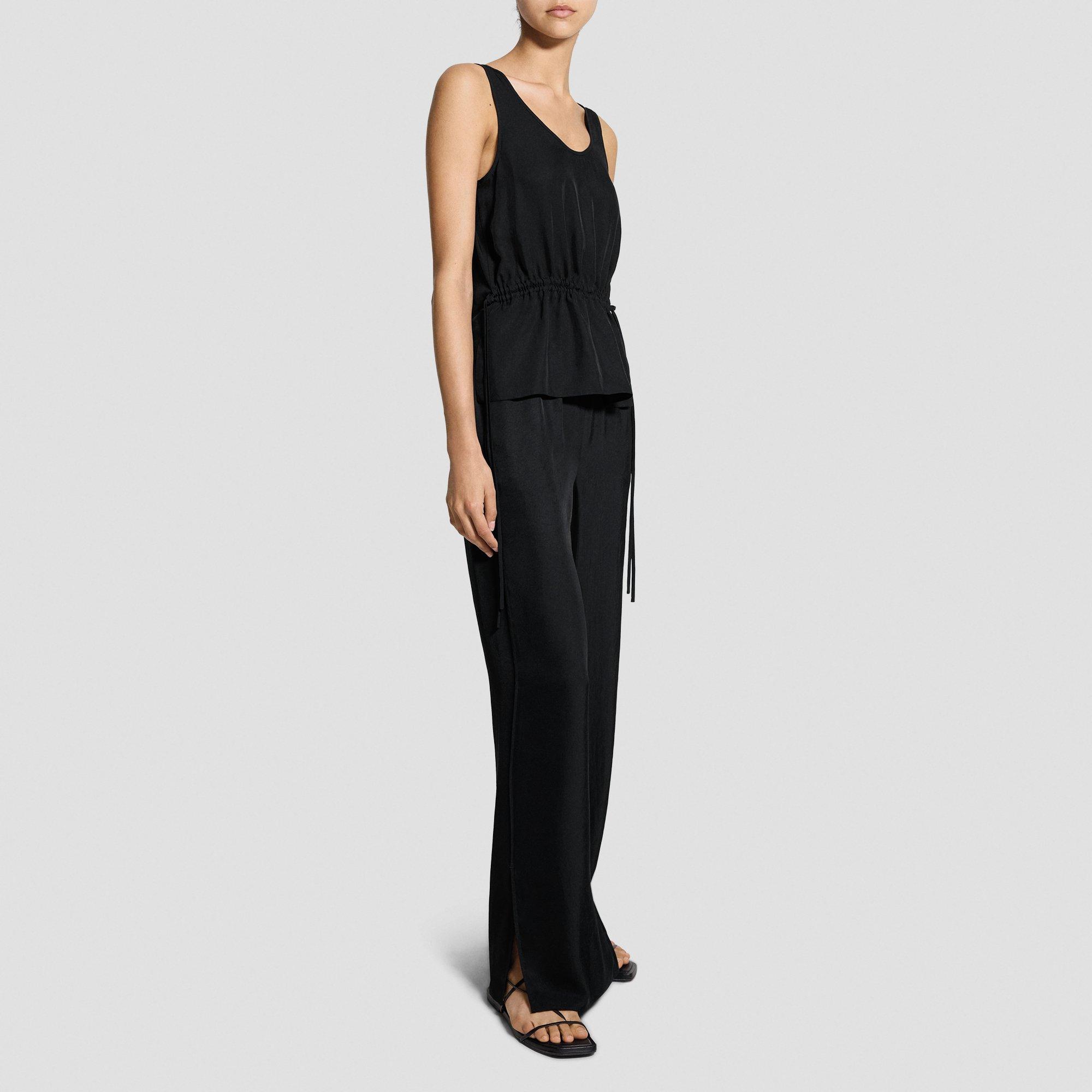 Tie-Waist Tank Top in Washed Twill