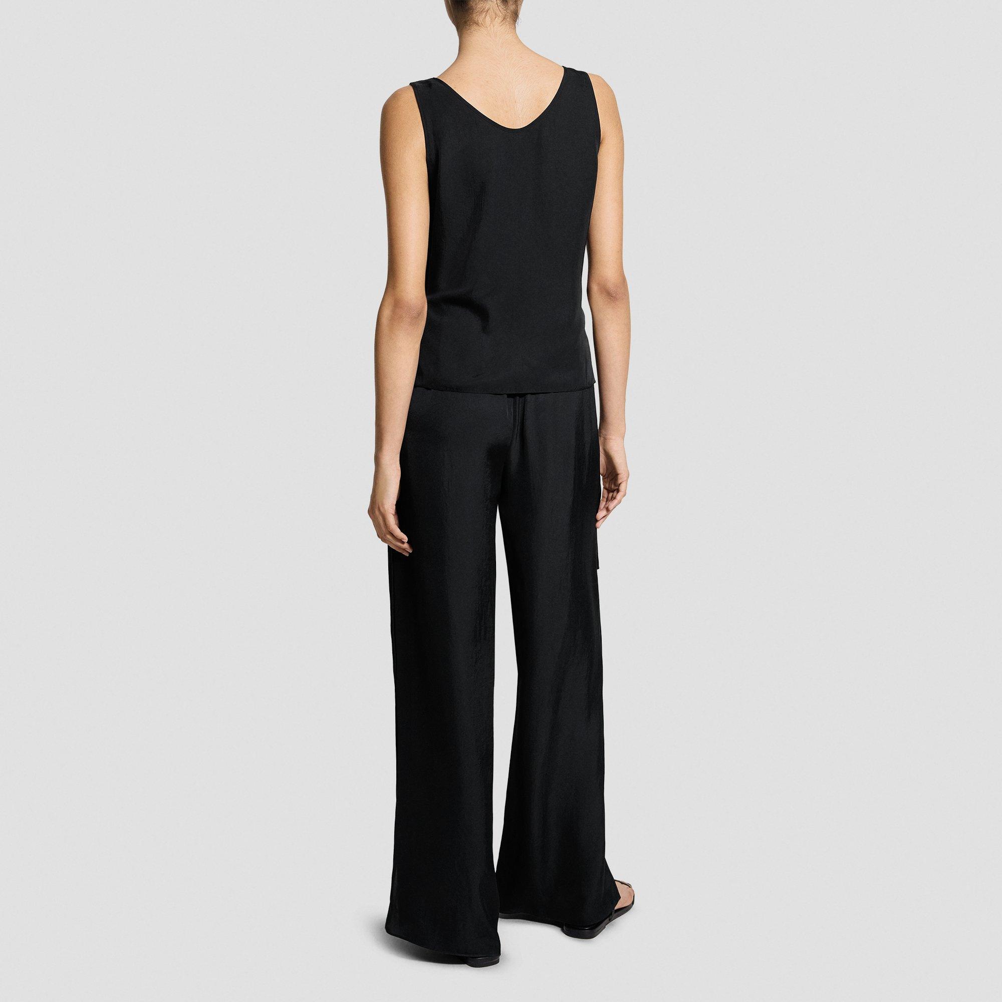 Tie-Waist Tank Top in Washed Twill