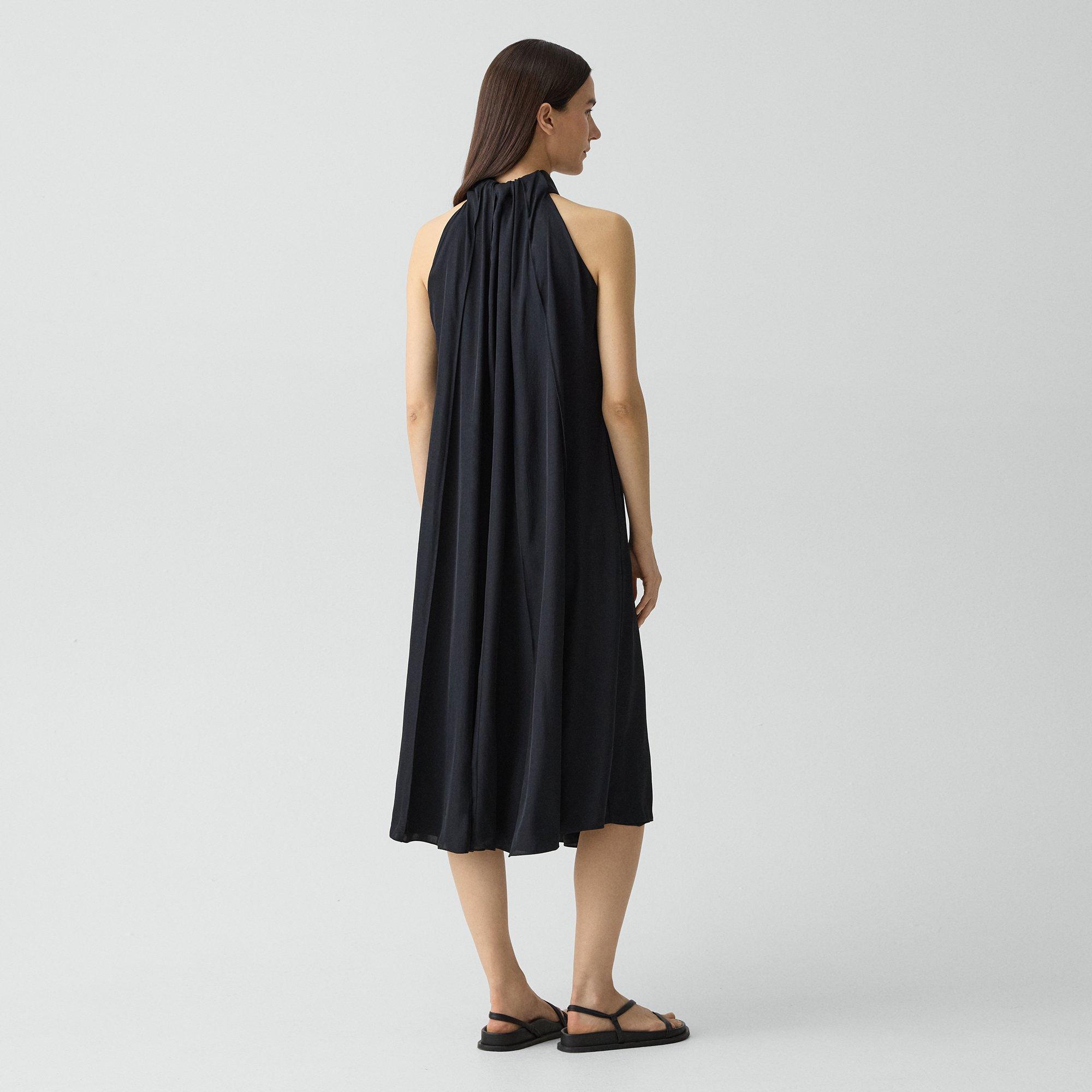 Tie-Waist Tank Dress in Washed Twill