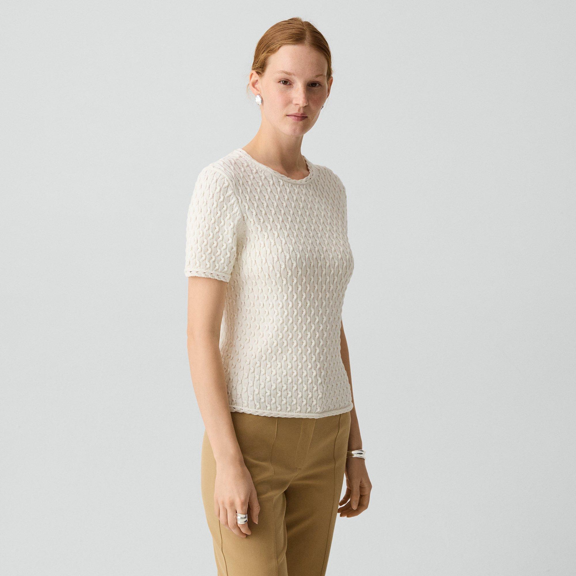 Textured Tee in Orchard Cotton