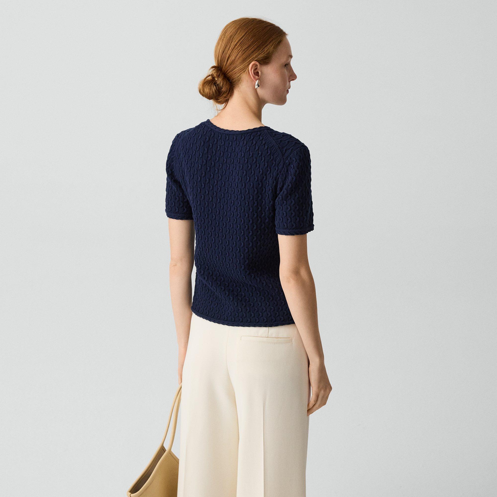 Textured Tee in Orchard Cotton