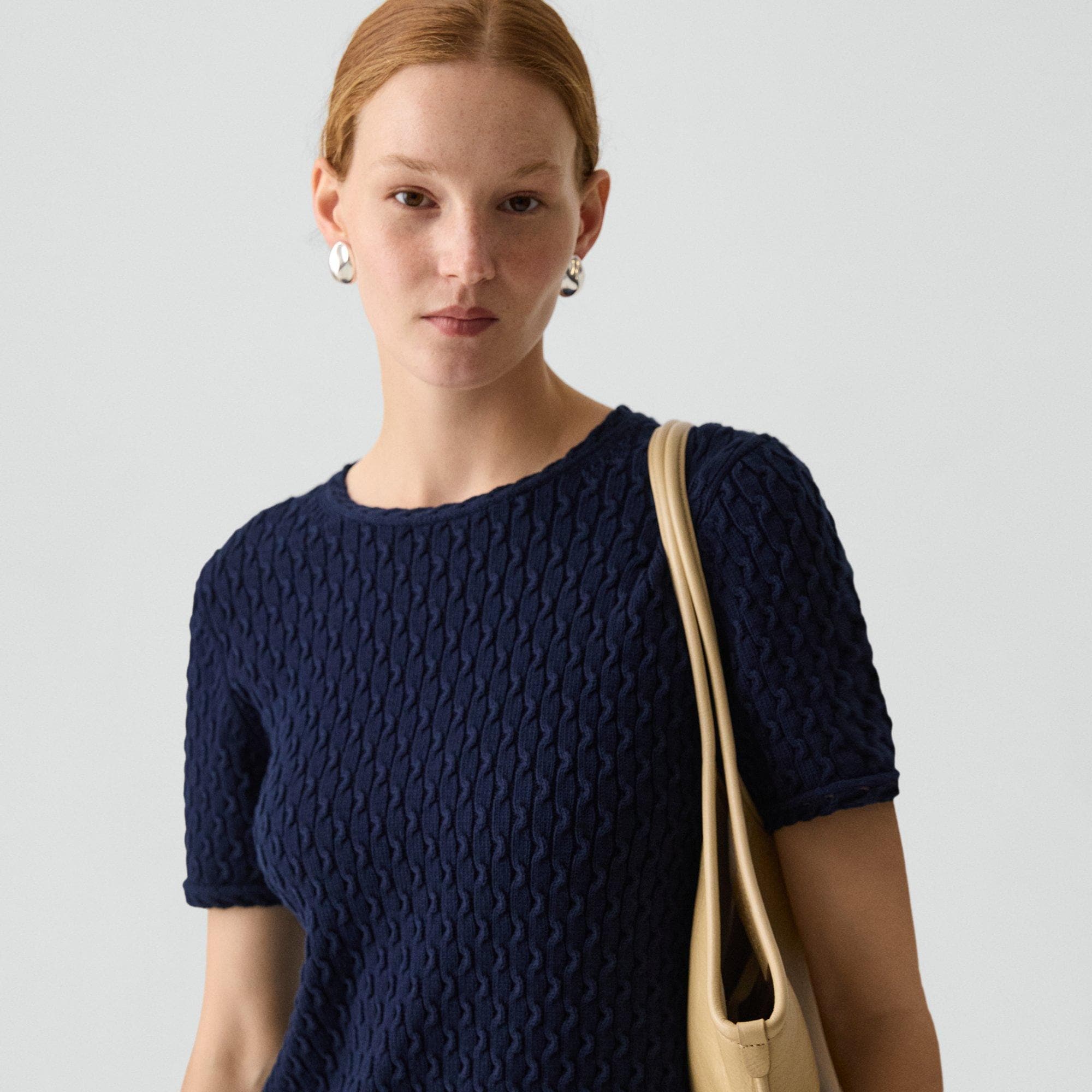 Textured Tee in Orchard Cotton