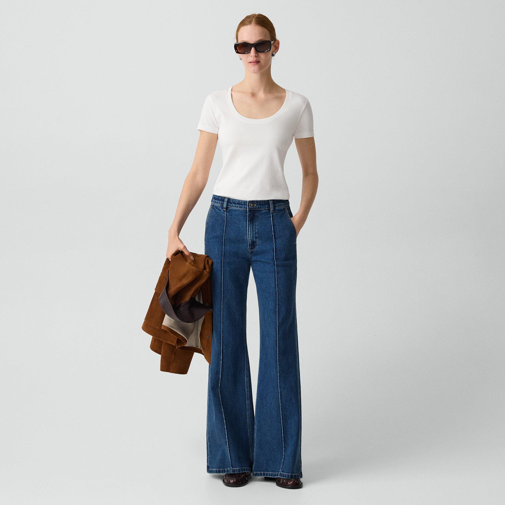 Scoop Neck Tee in Cotton