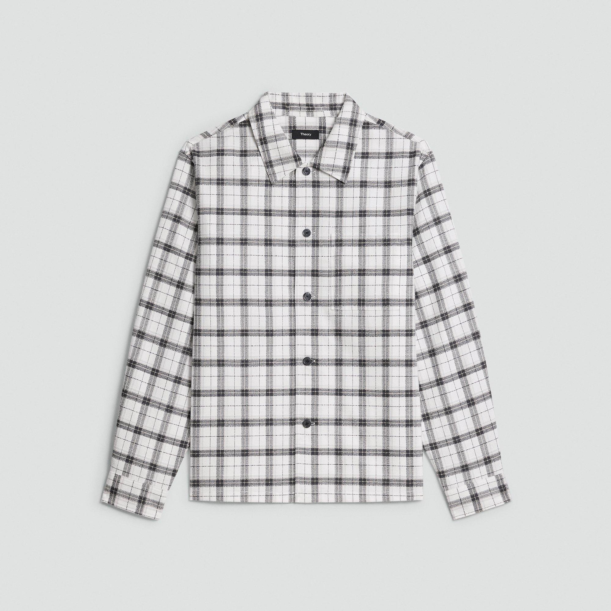 Button-Up Shirt in Checked Cotton from Theory - $183.75