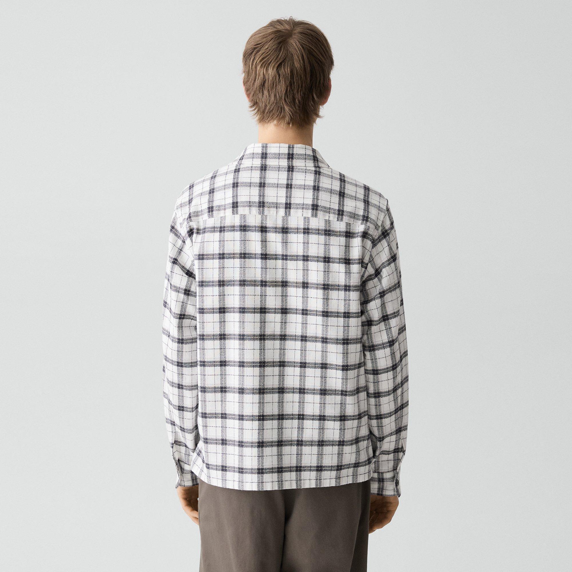 Button-Up Shirt in Checked Cotton