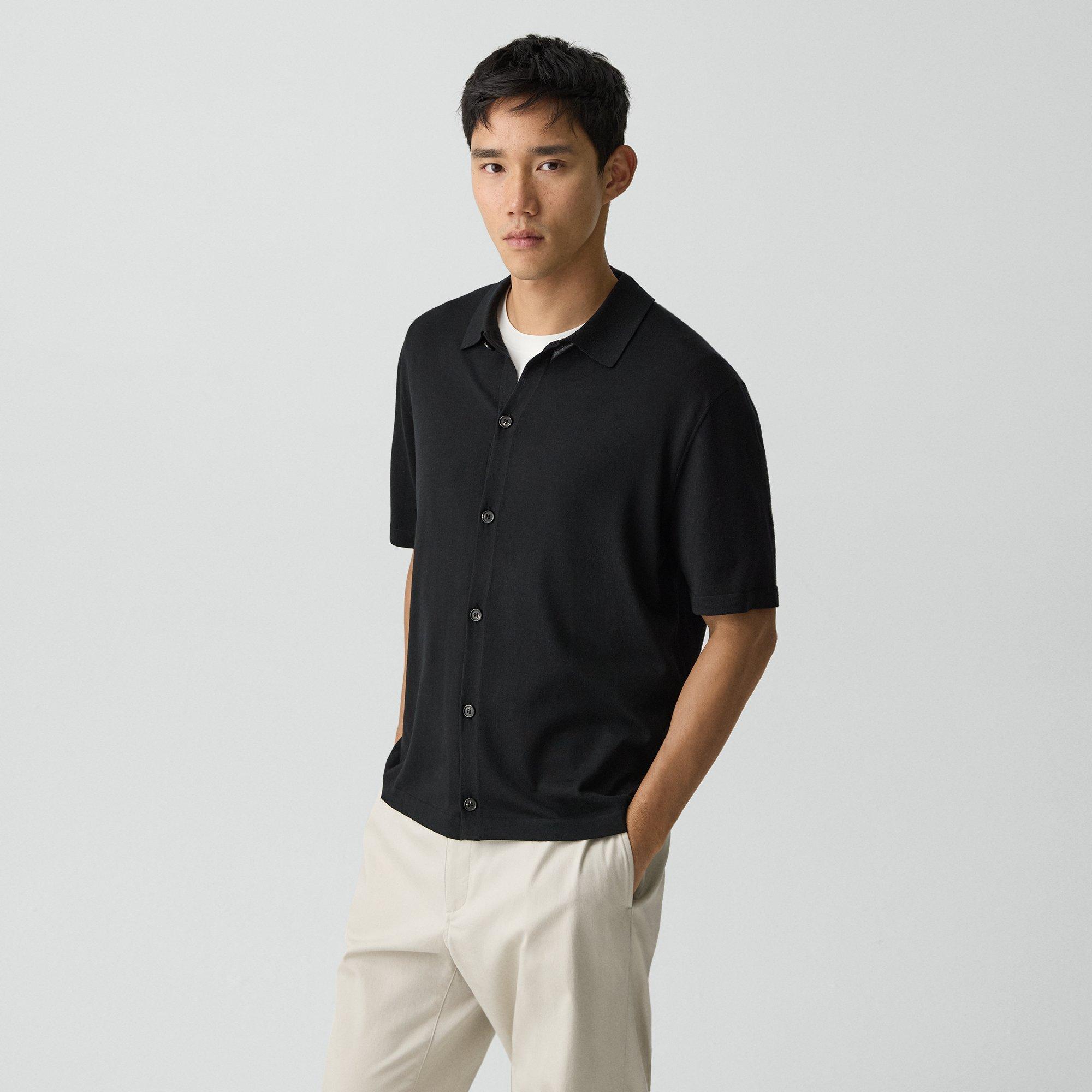 Button-Down Sweater in Regal Wool