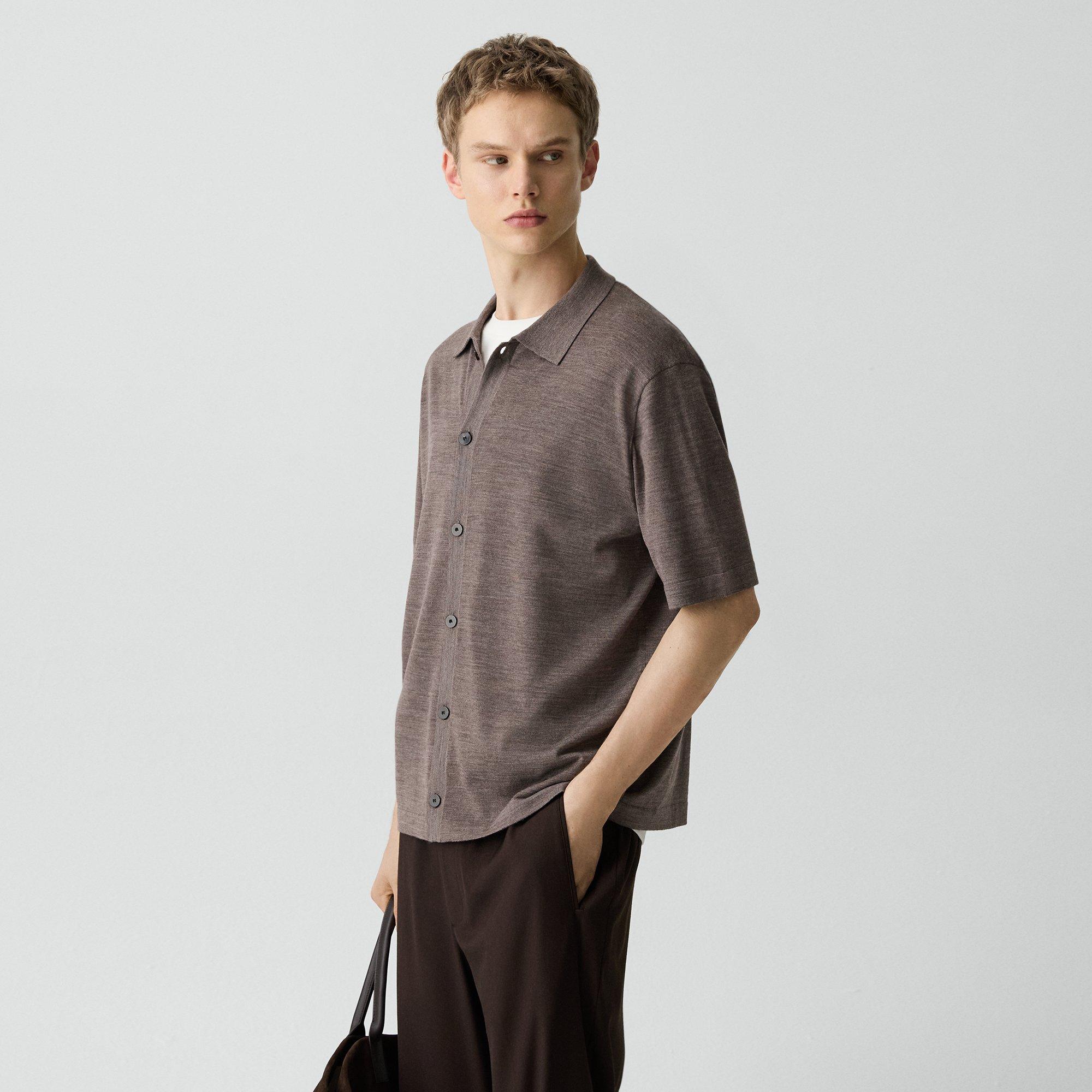 Button-Down Sweater in Regal Wool