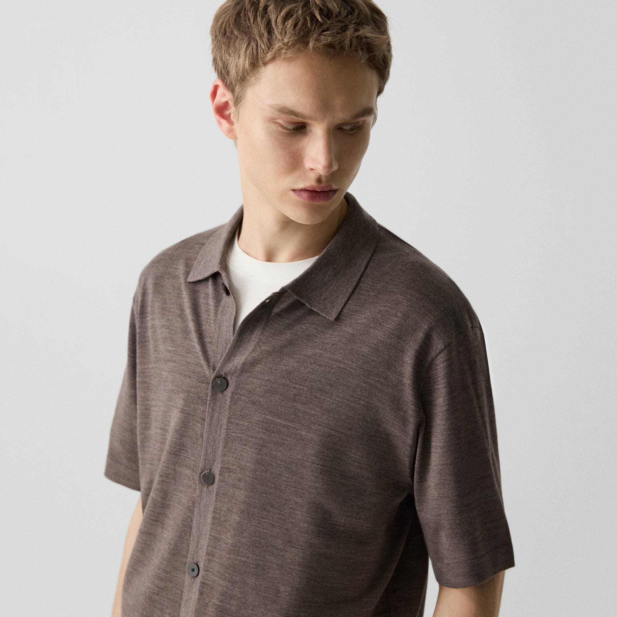 Button-Down Sweater in Regal Wool