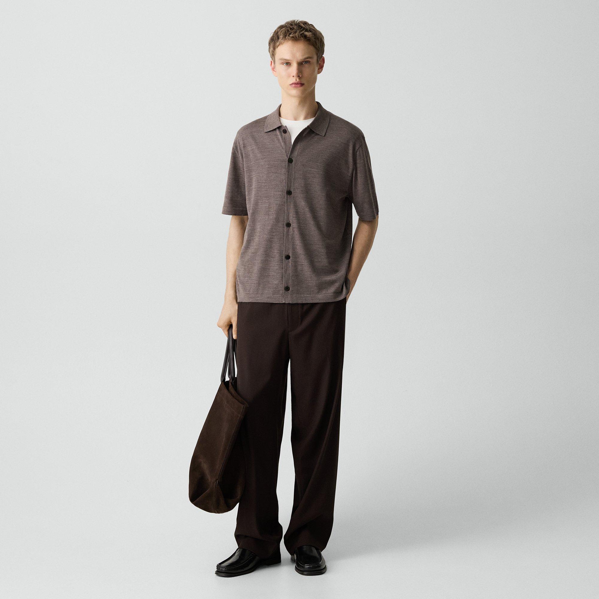 Button-Down Sweater in Regal Wool