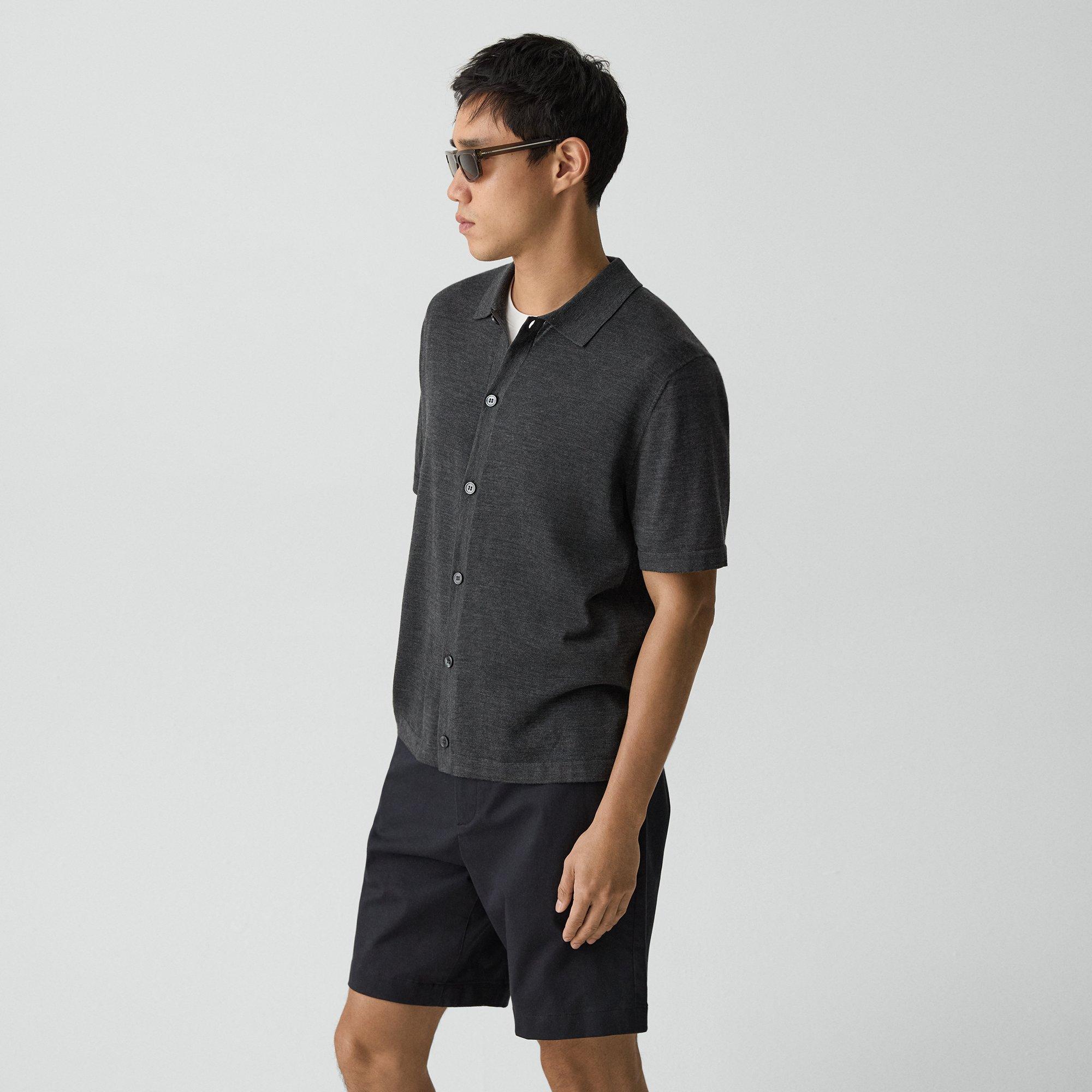 Button-Down Sweater in Regal Wool