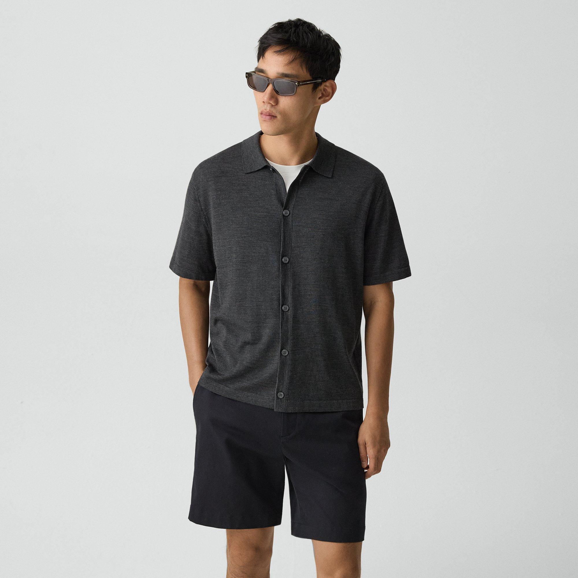 Button-Down Sweater in Regal Wool