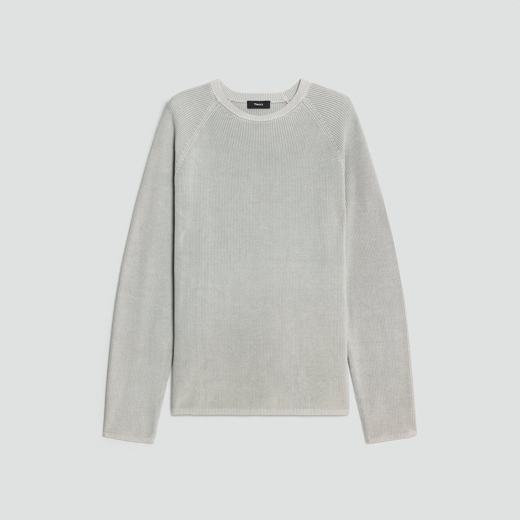 Washed Crewneck Sweater in Cotton