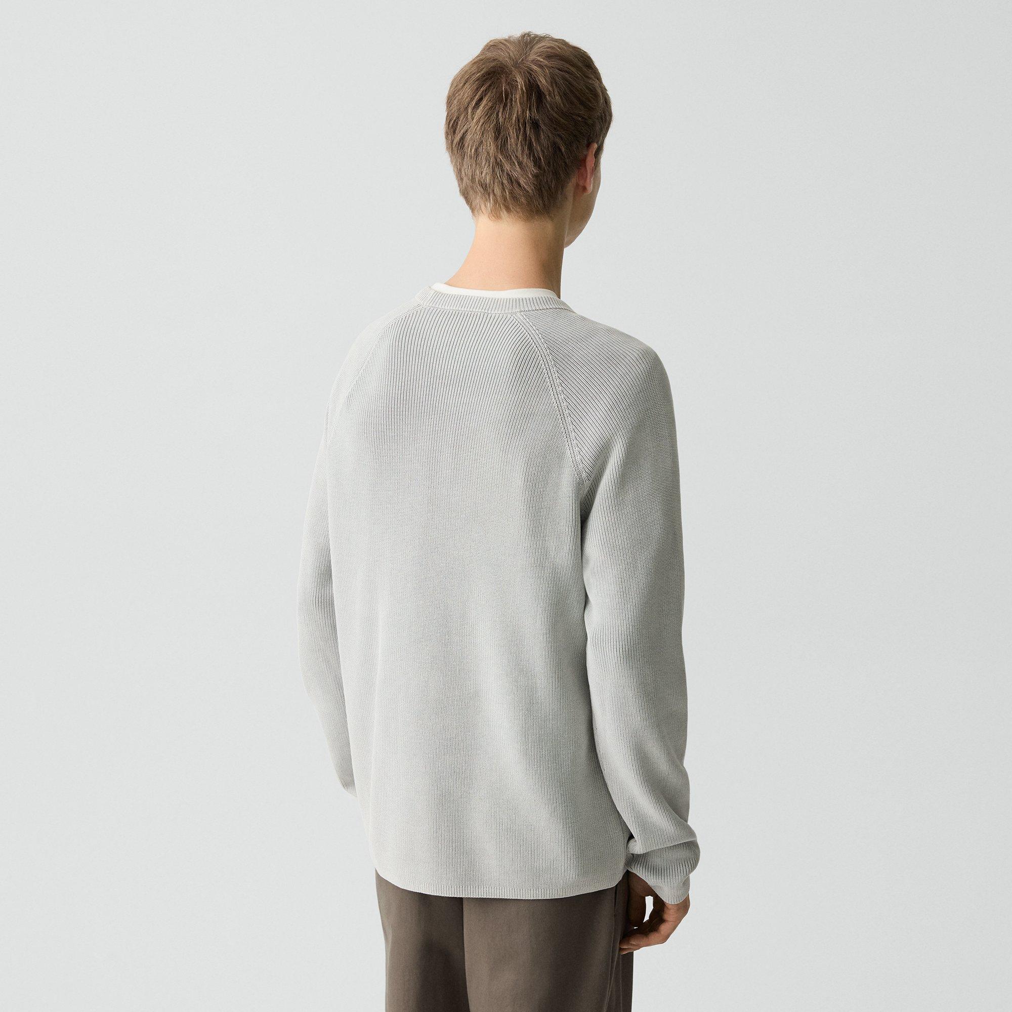 Washed Crewneck Sweater in Cotton