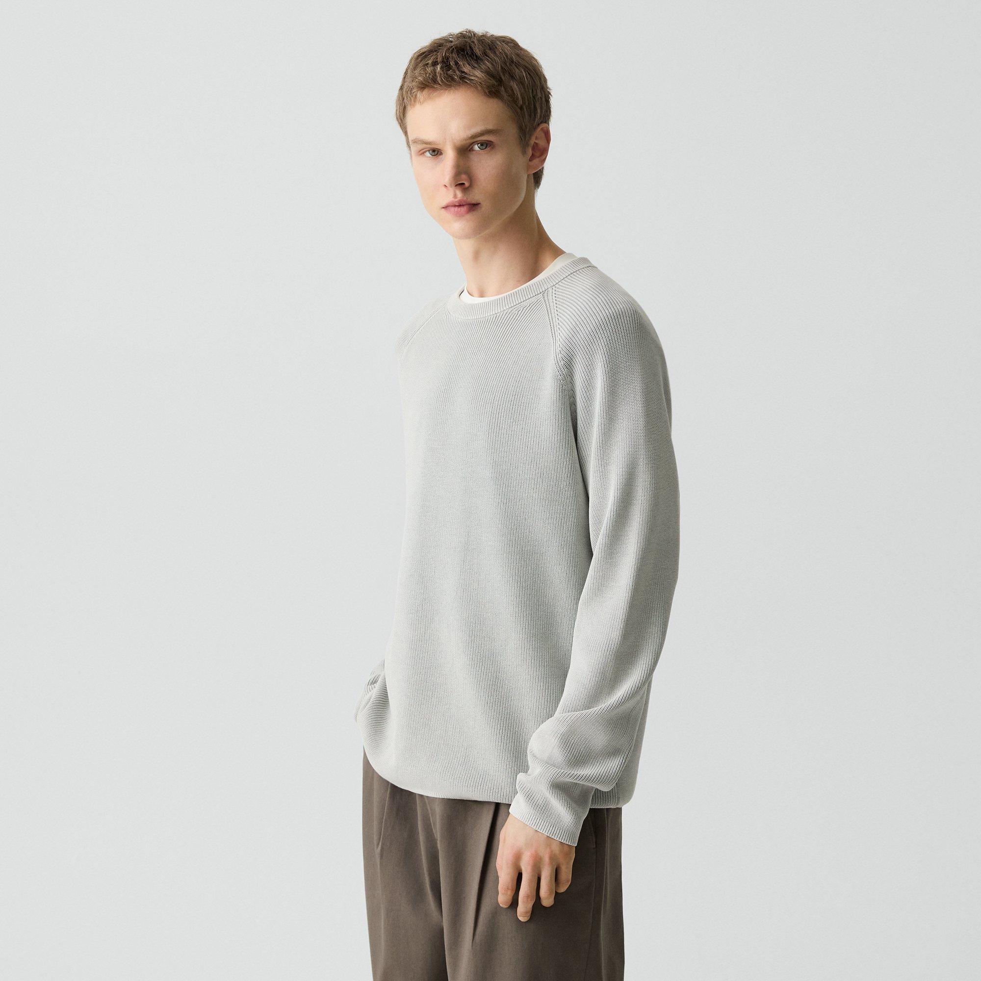 Washed Crewneck Sweater in Cotton