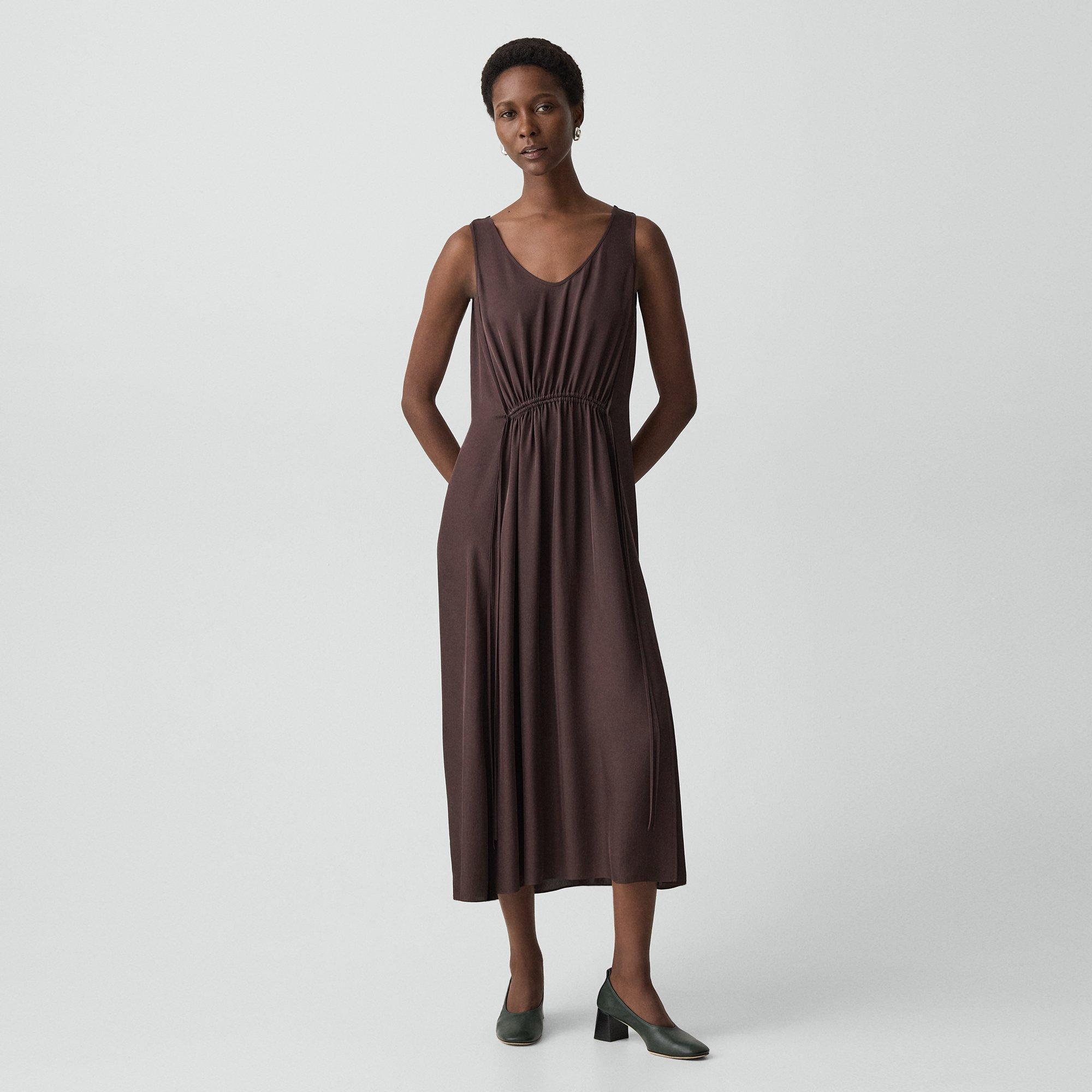 Ruched Pump in Smooth Leather