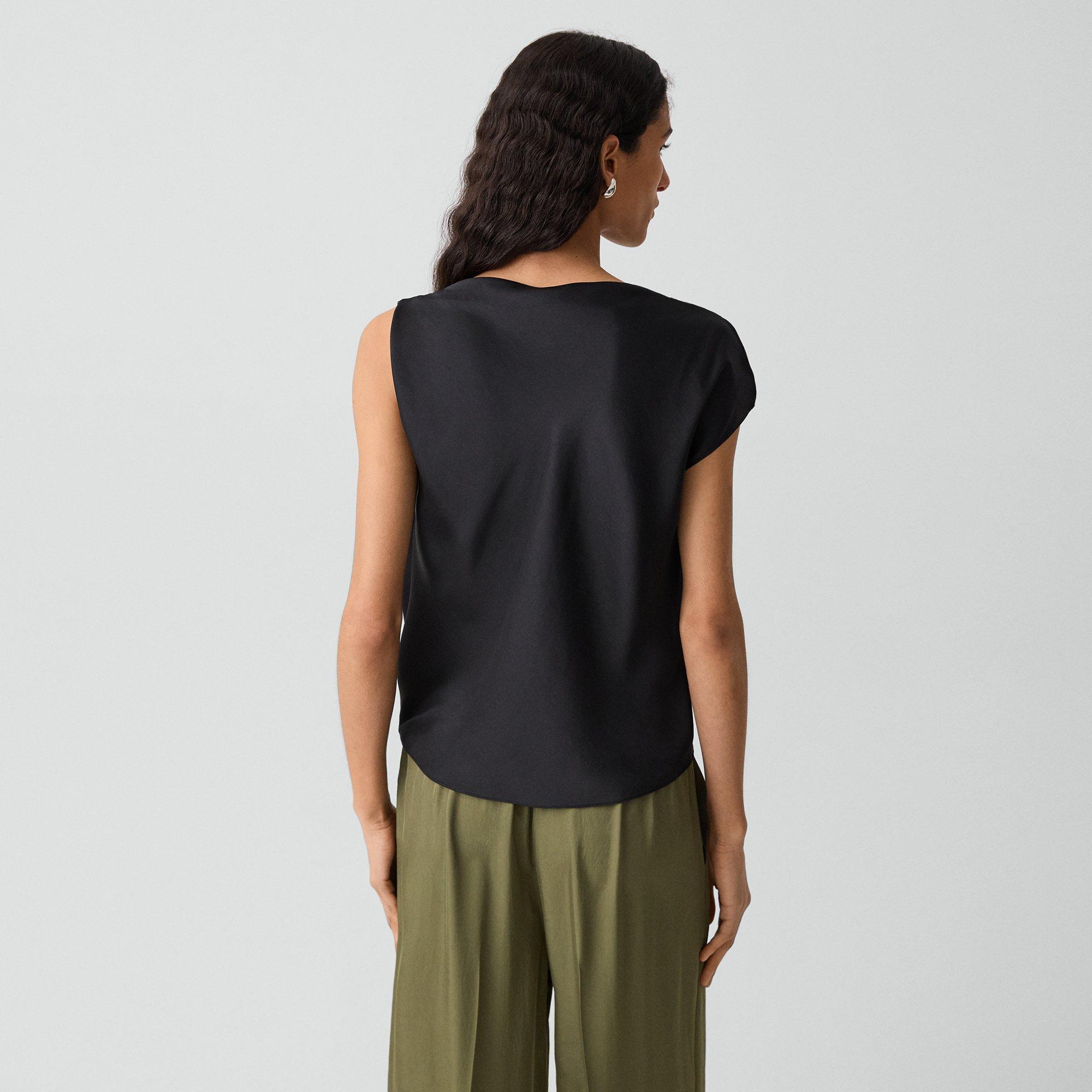 Cowl Neck Blouse in Silk Georgette