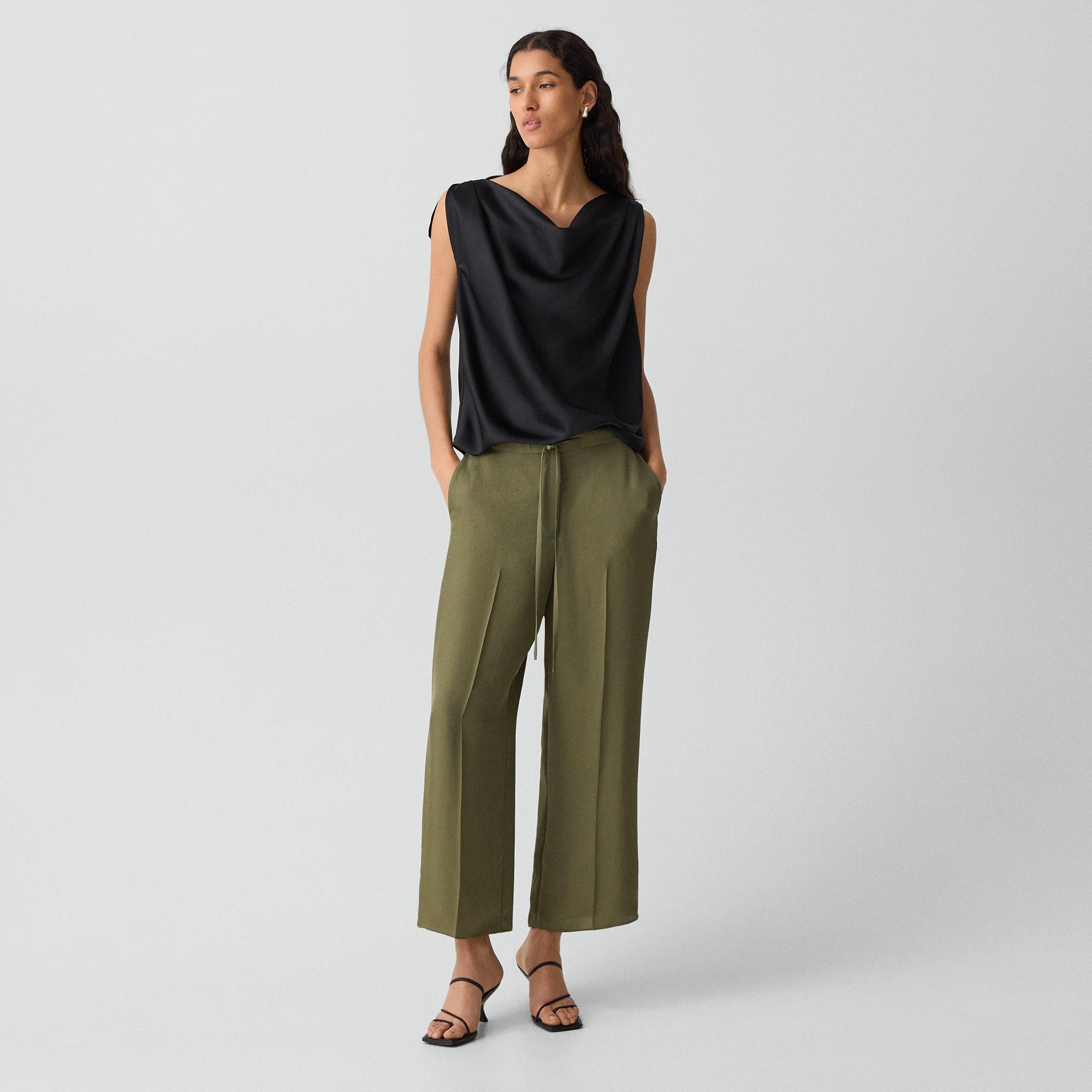 Cowl Neck Blouse in Silk Georgette