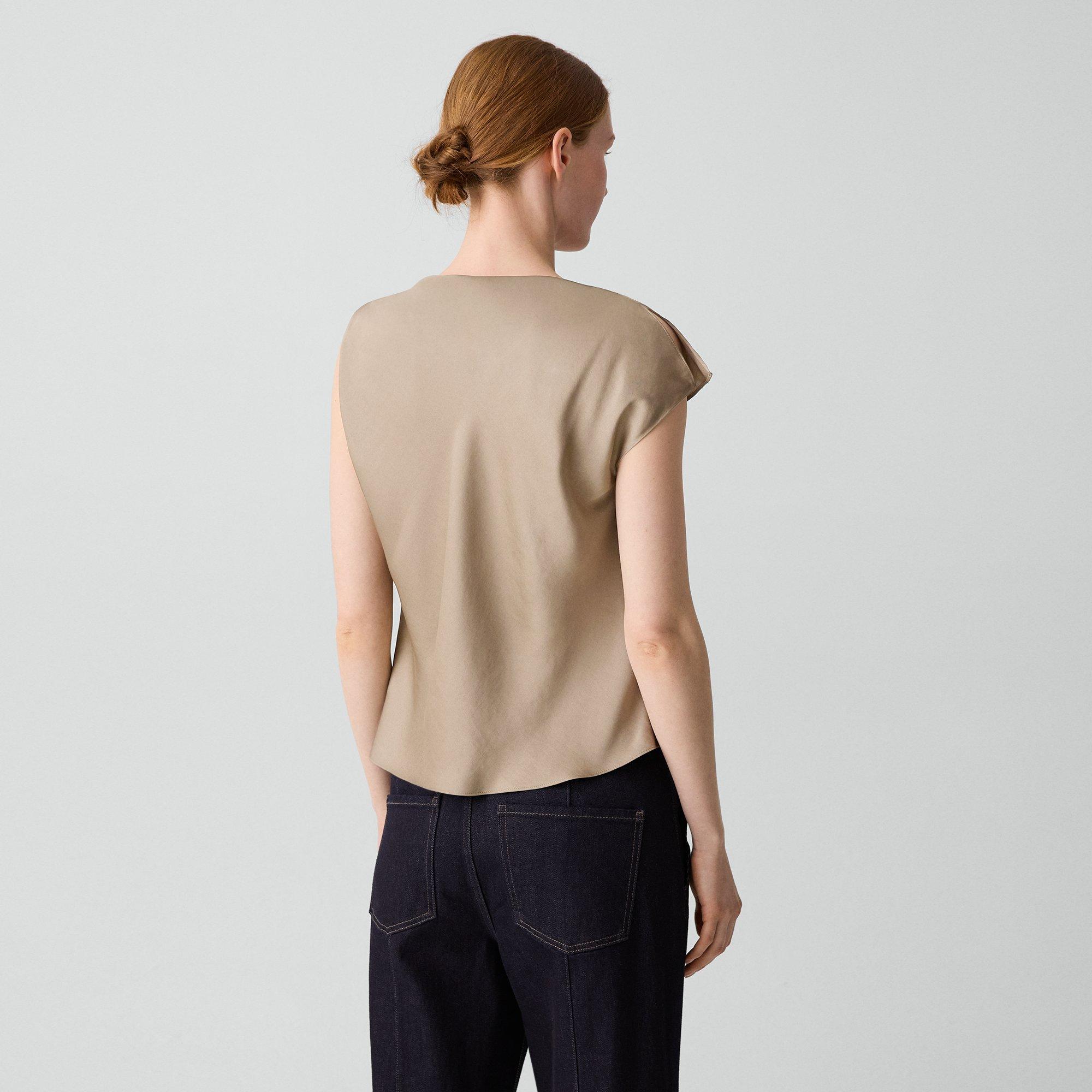 Cowl Neck Blouse in Silk Georgette