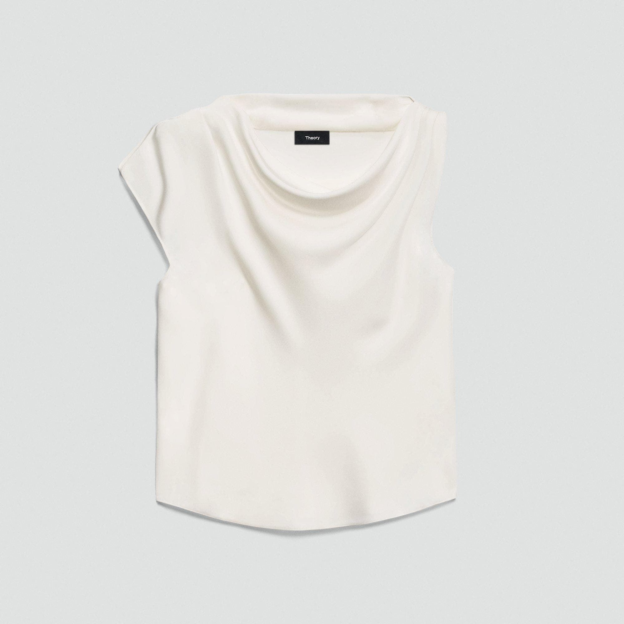 Cowl Neck Blouse in Silk Georgette