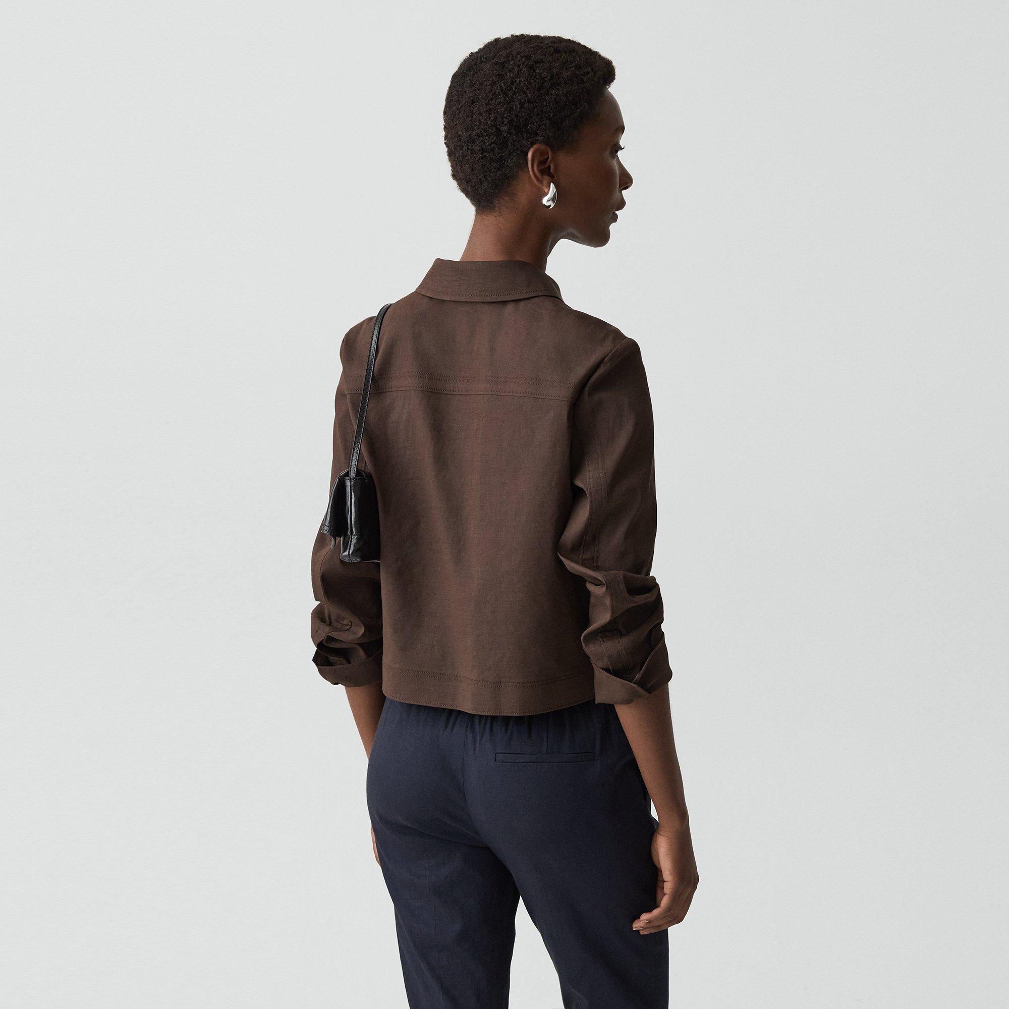Cropped Shirt Jacket in Good Linen
