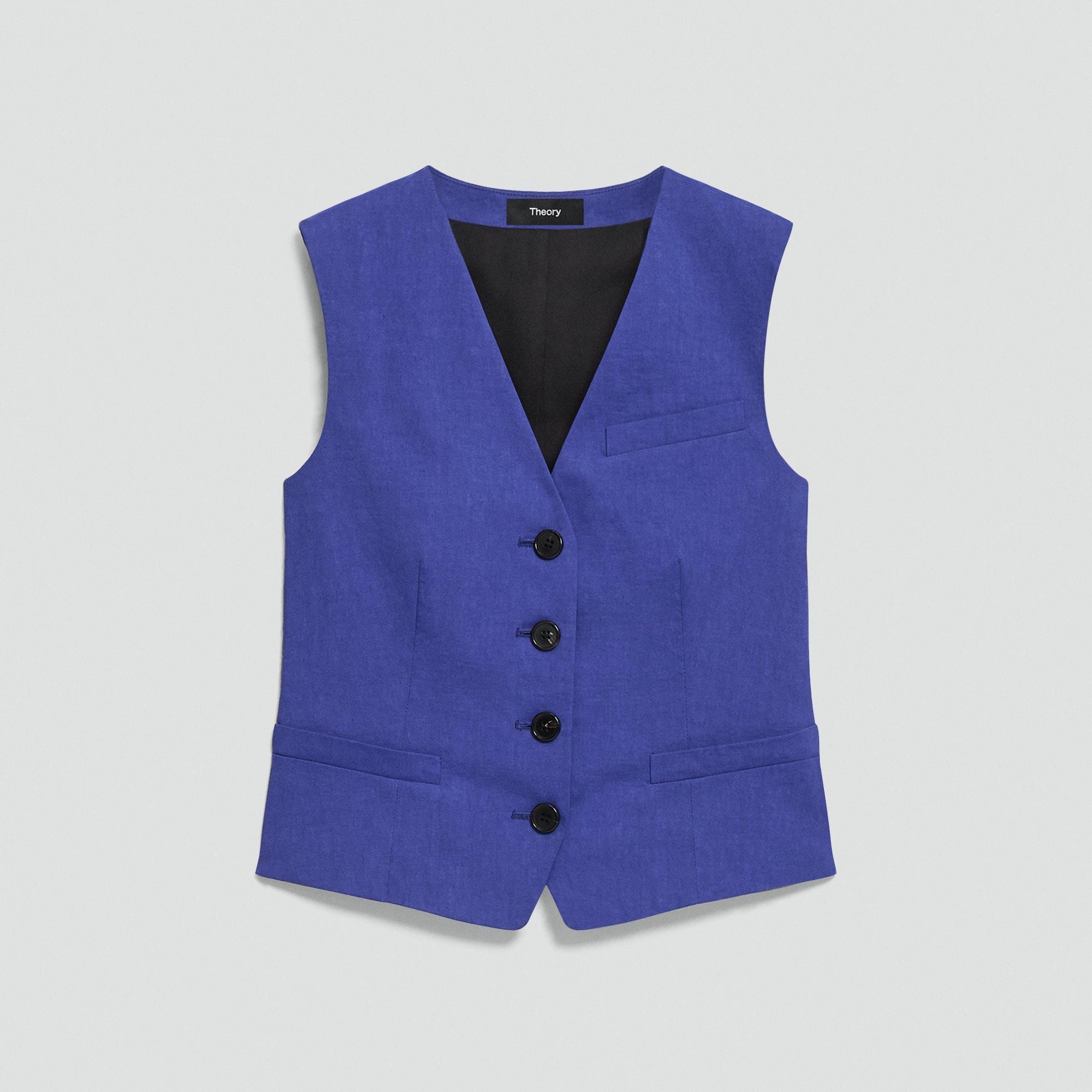 Slim Vest in Good Linen from Theory - $325