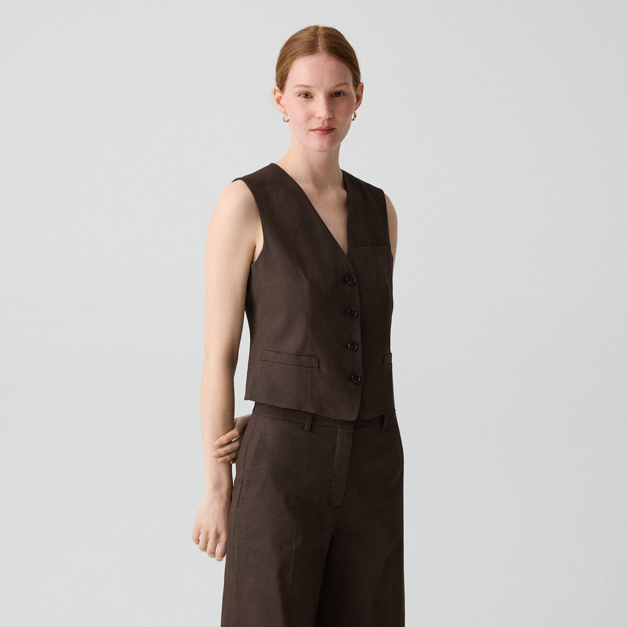 Slim Vest in Good Linen