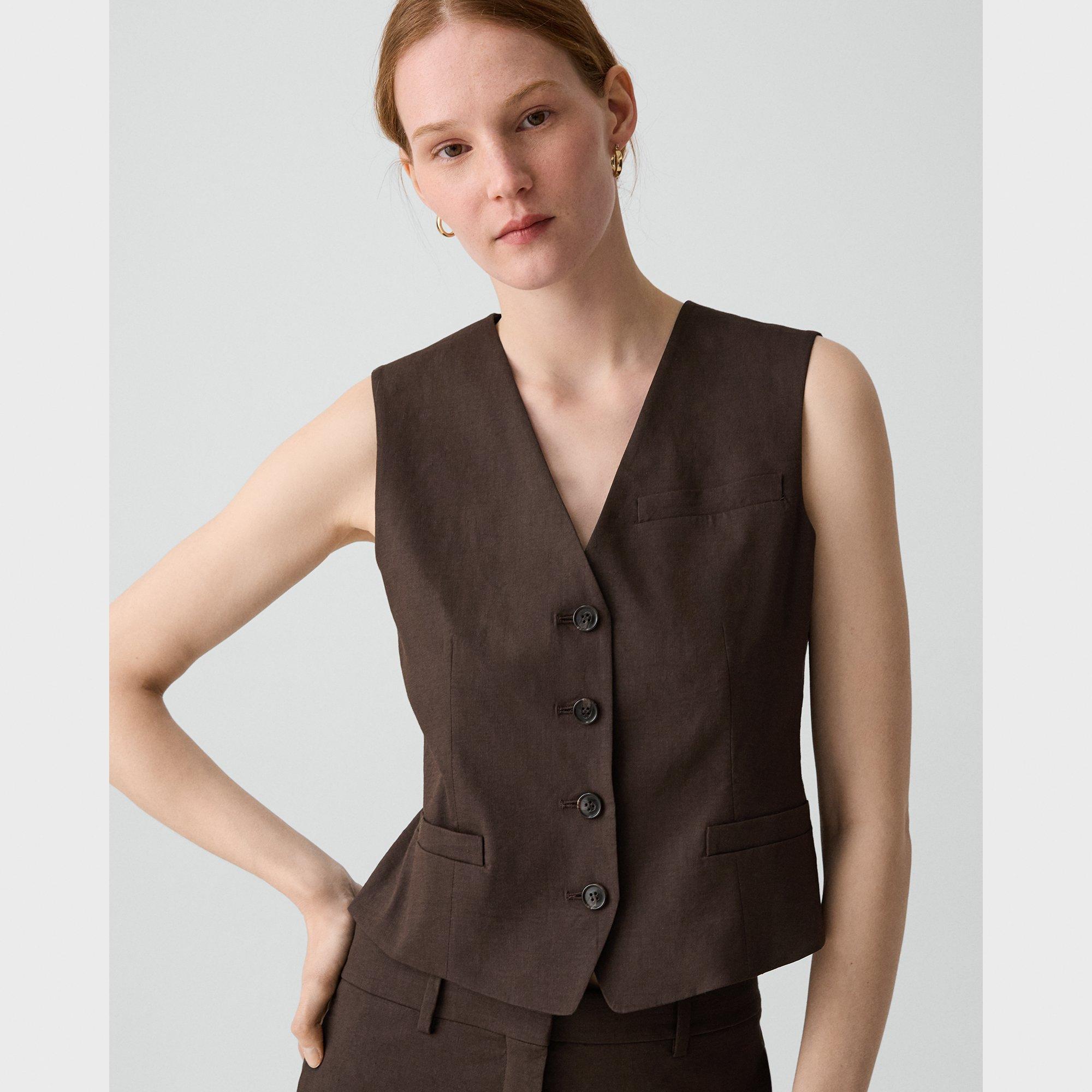 Slim Vest in Good Linen