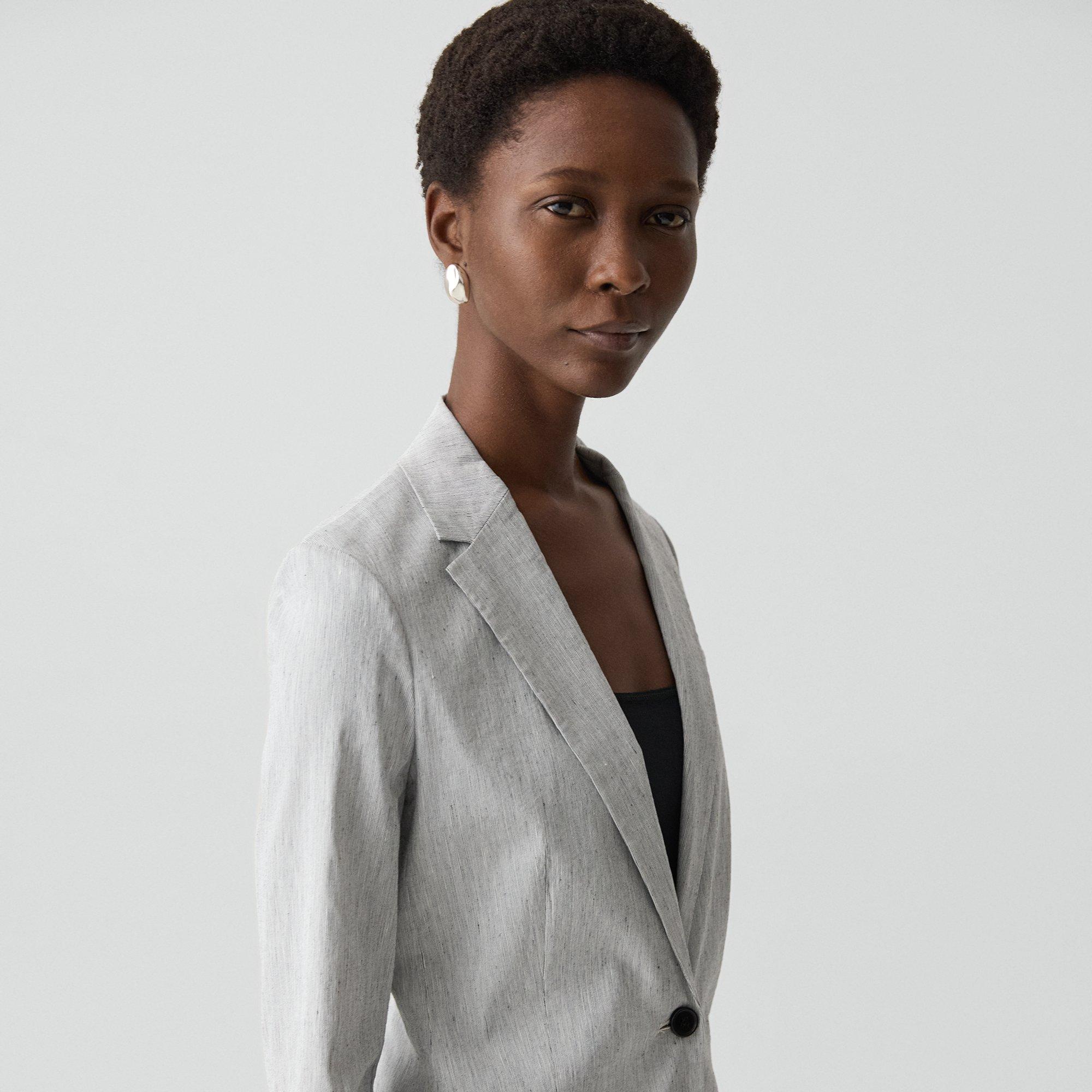 Staple Blazer in Textured Linen