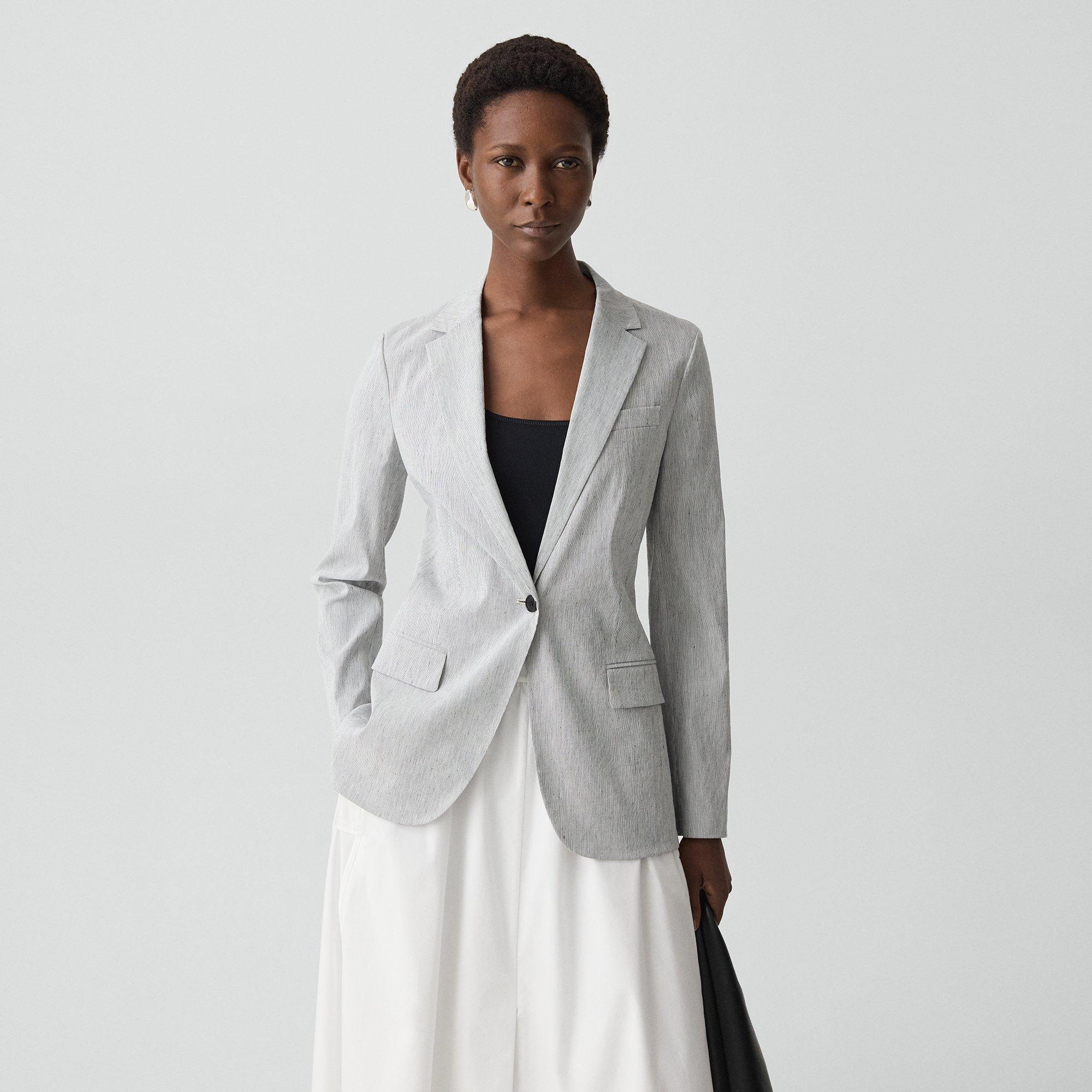 Staple Blazer in Textured Linen