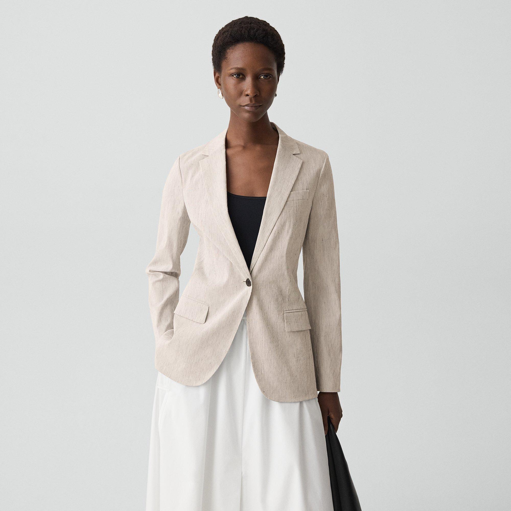 Staple Blazer in Textured Linen