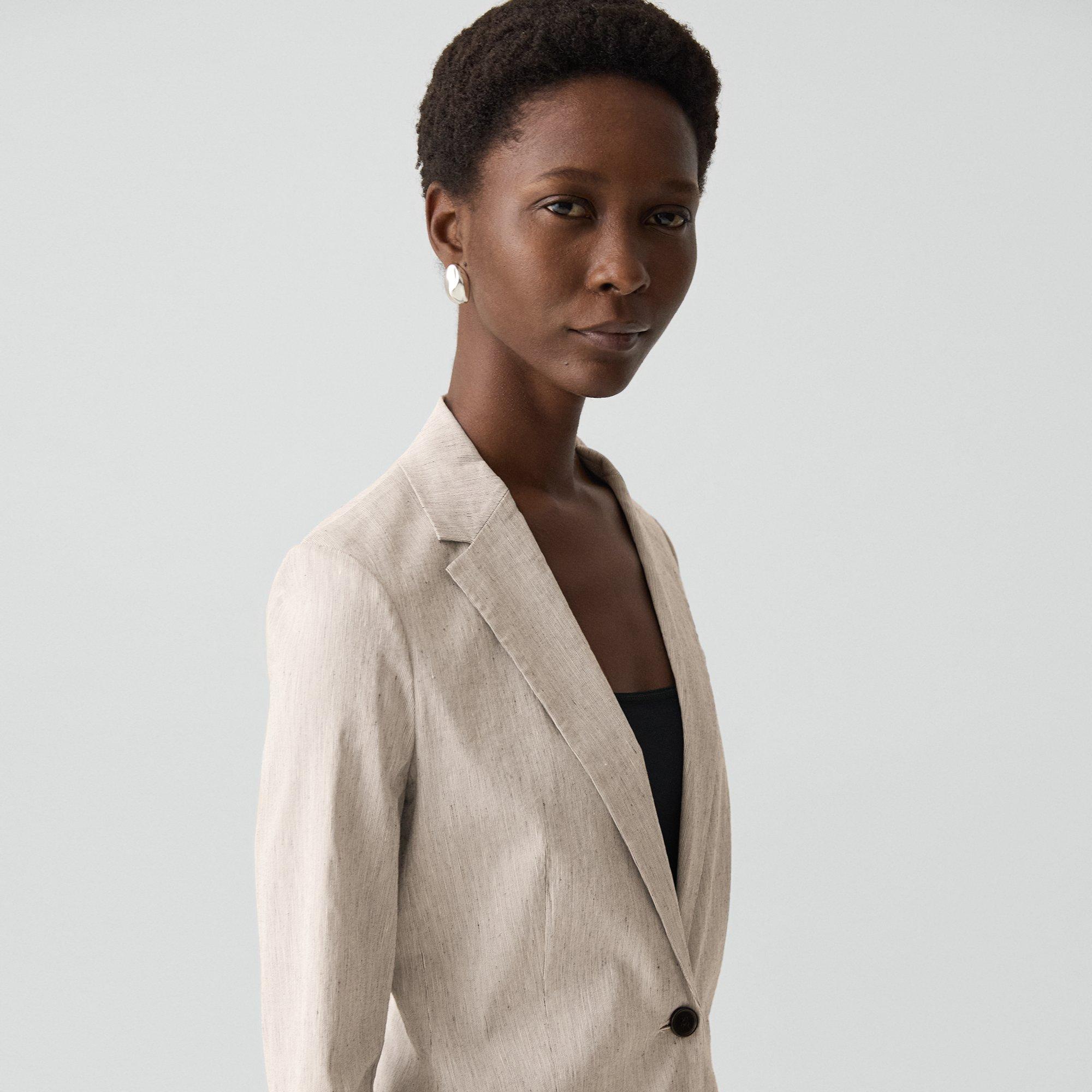 Staple Blazer in Textured Linen