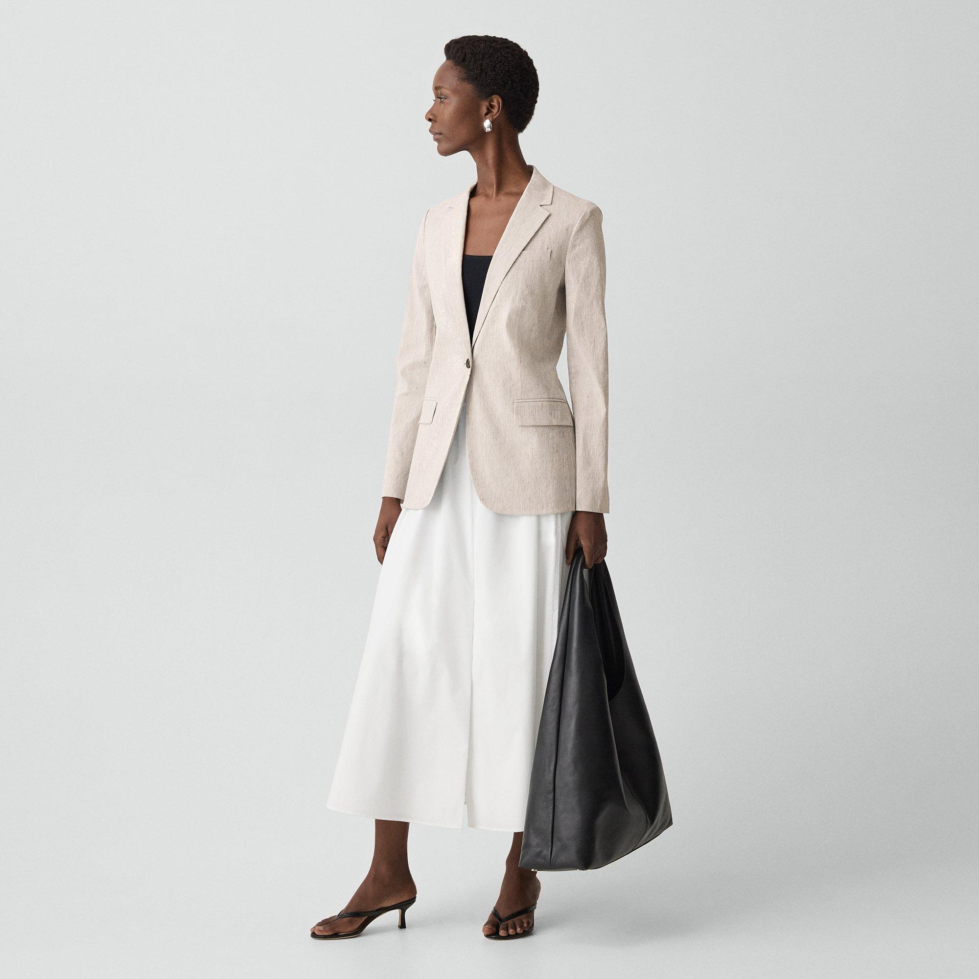 Staple Blazer in Textured Linen