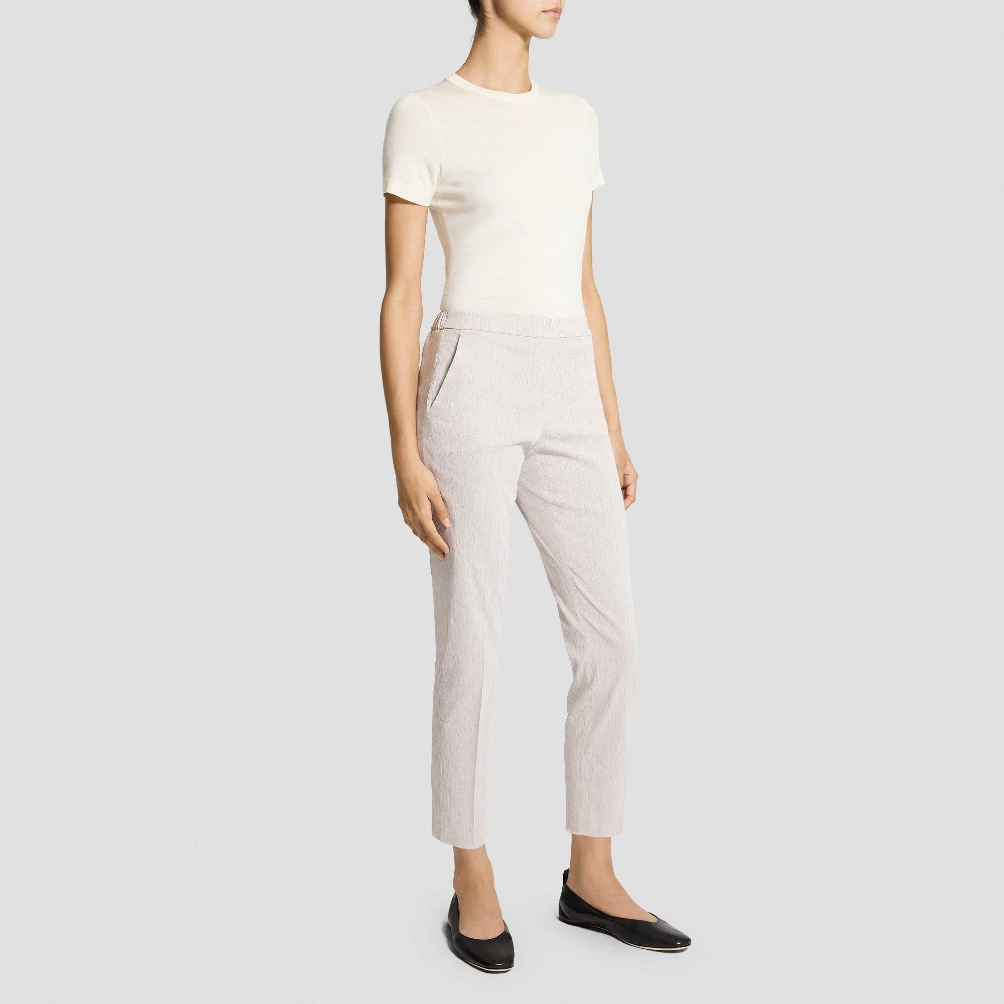 Treeca Pull-On Pant in Textured Linen