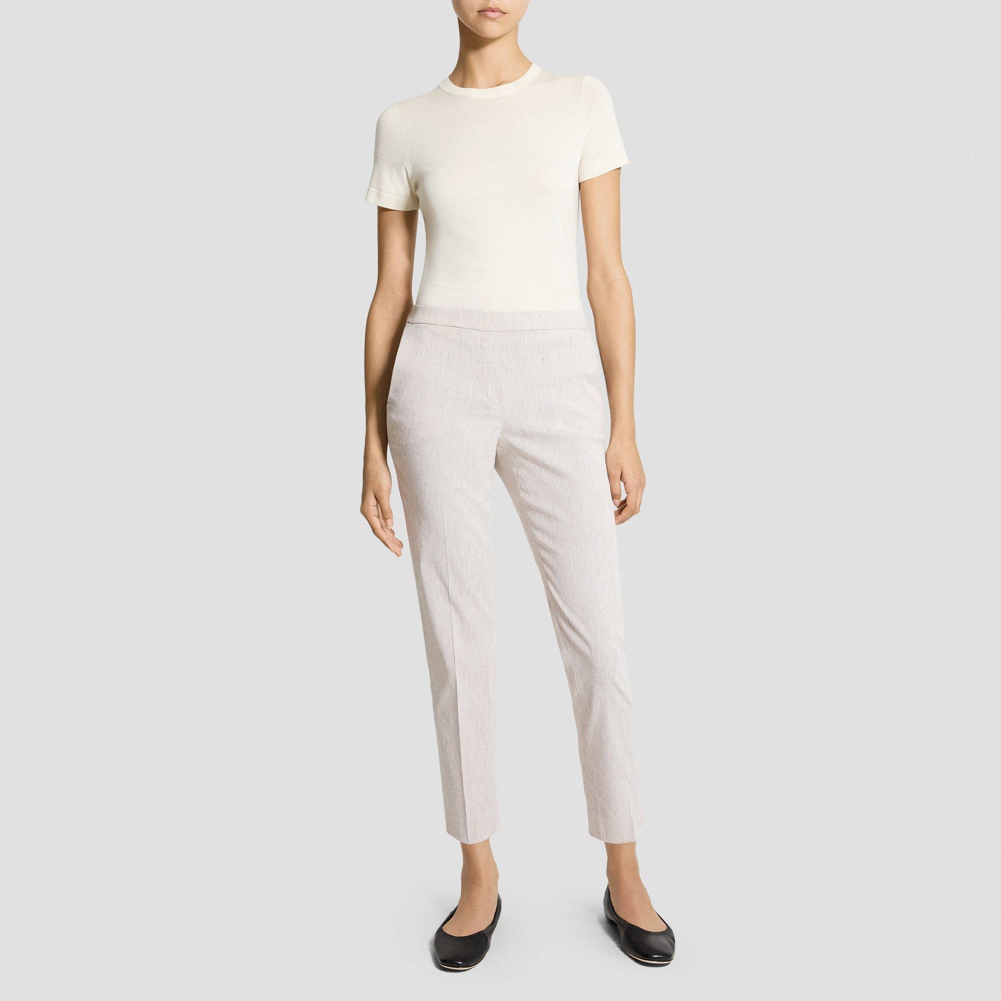 Treeca Pull-On Pant in Textured Linen
