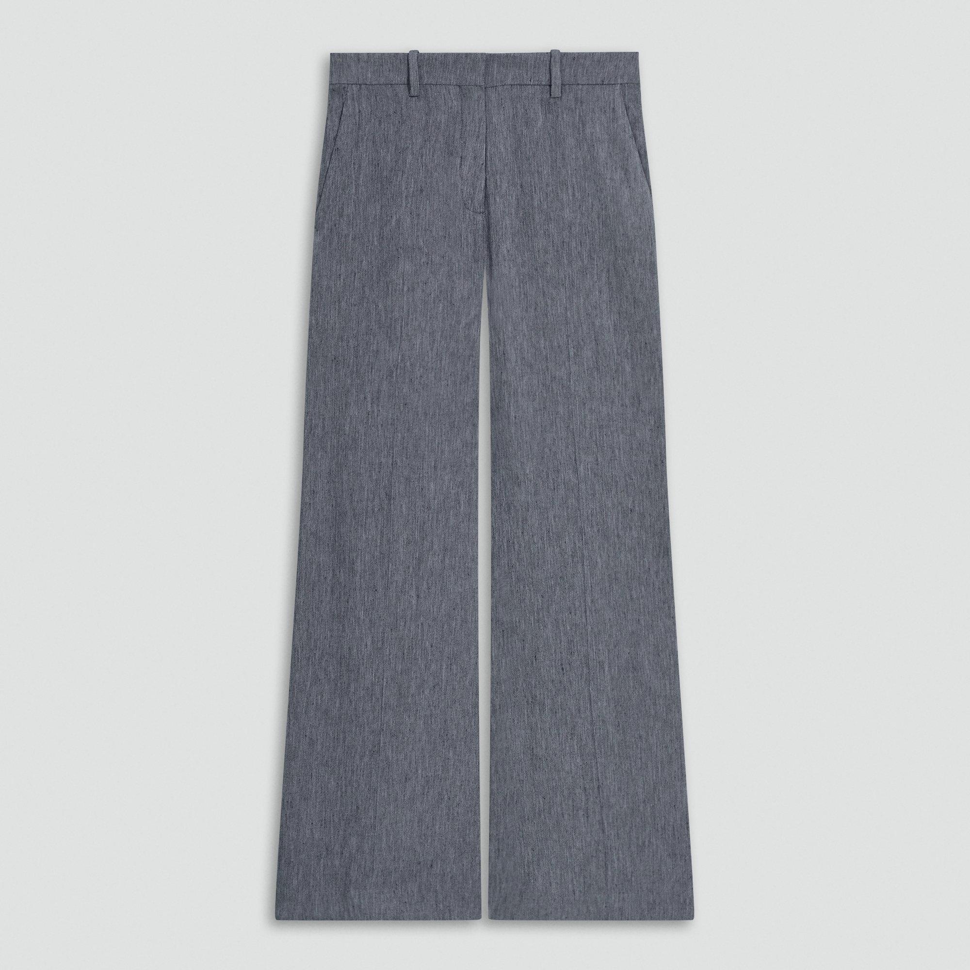 Wide-Leg Pant in Fluid Linen from Theory - $375