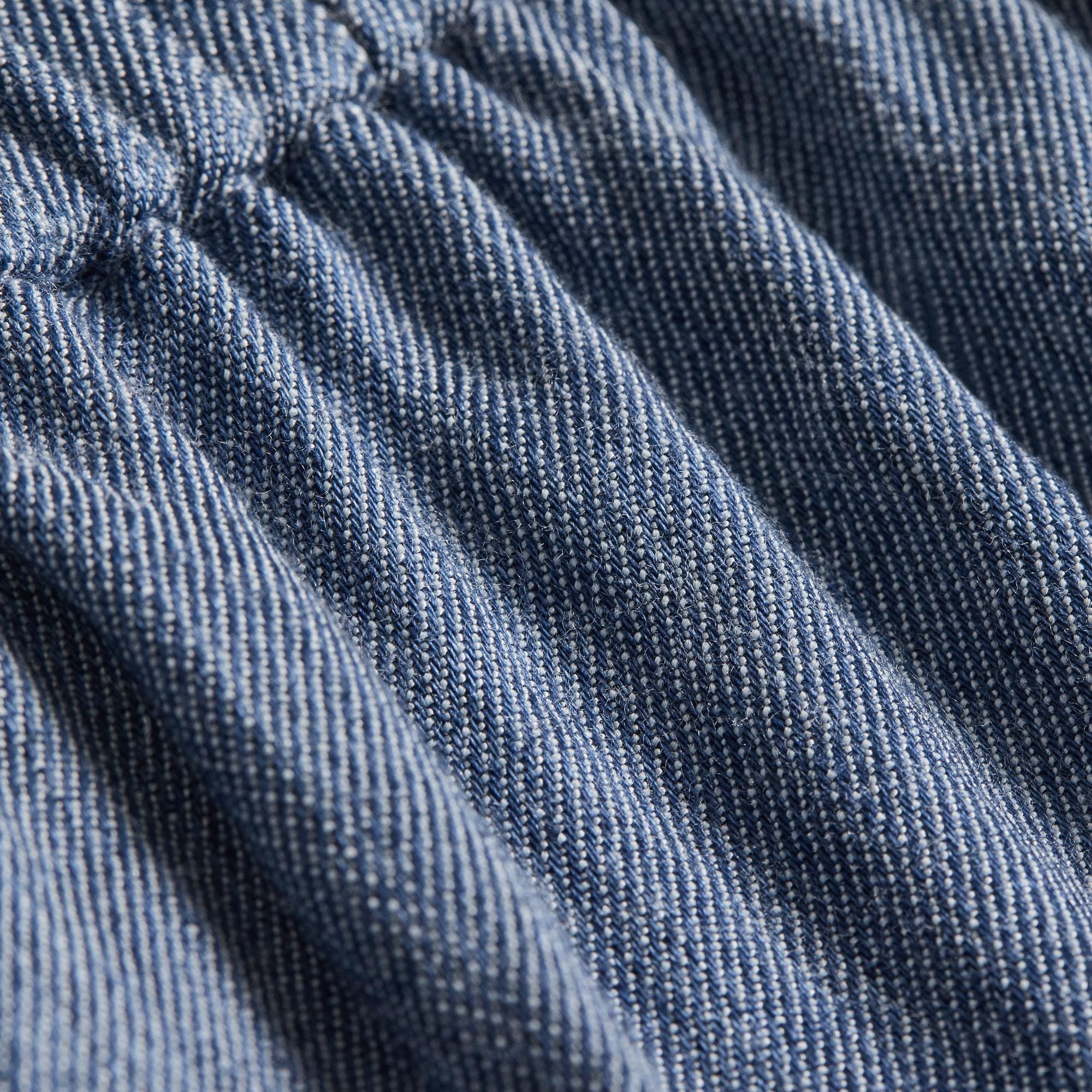 Wide-Leg Pull-On Short in Fluid Linen