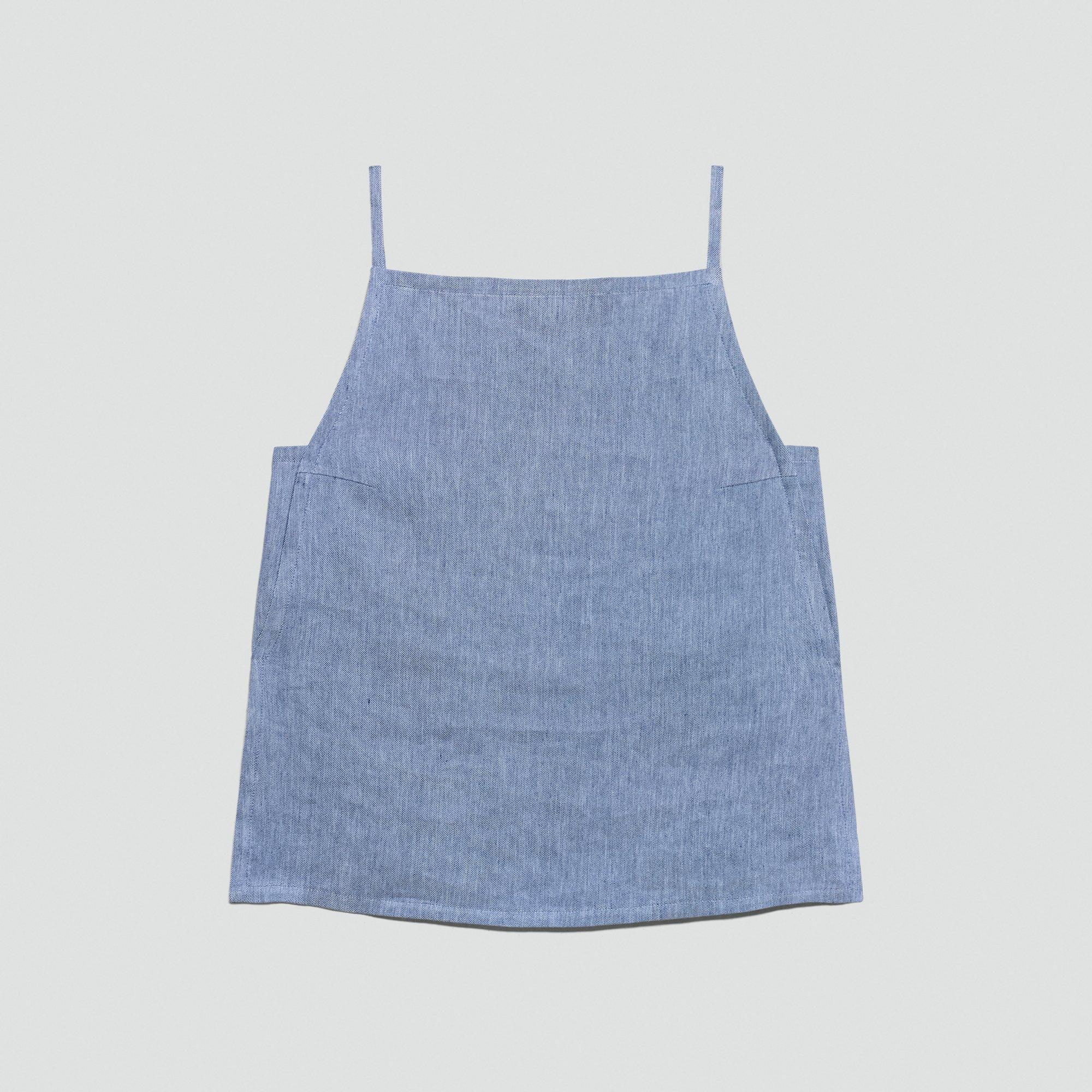 Apron Top in Fluid Linen