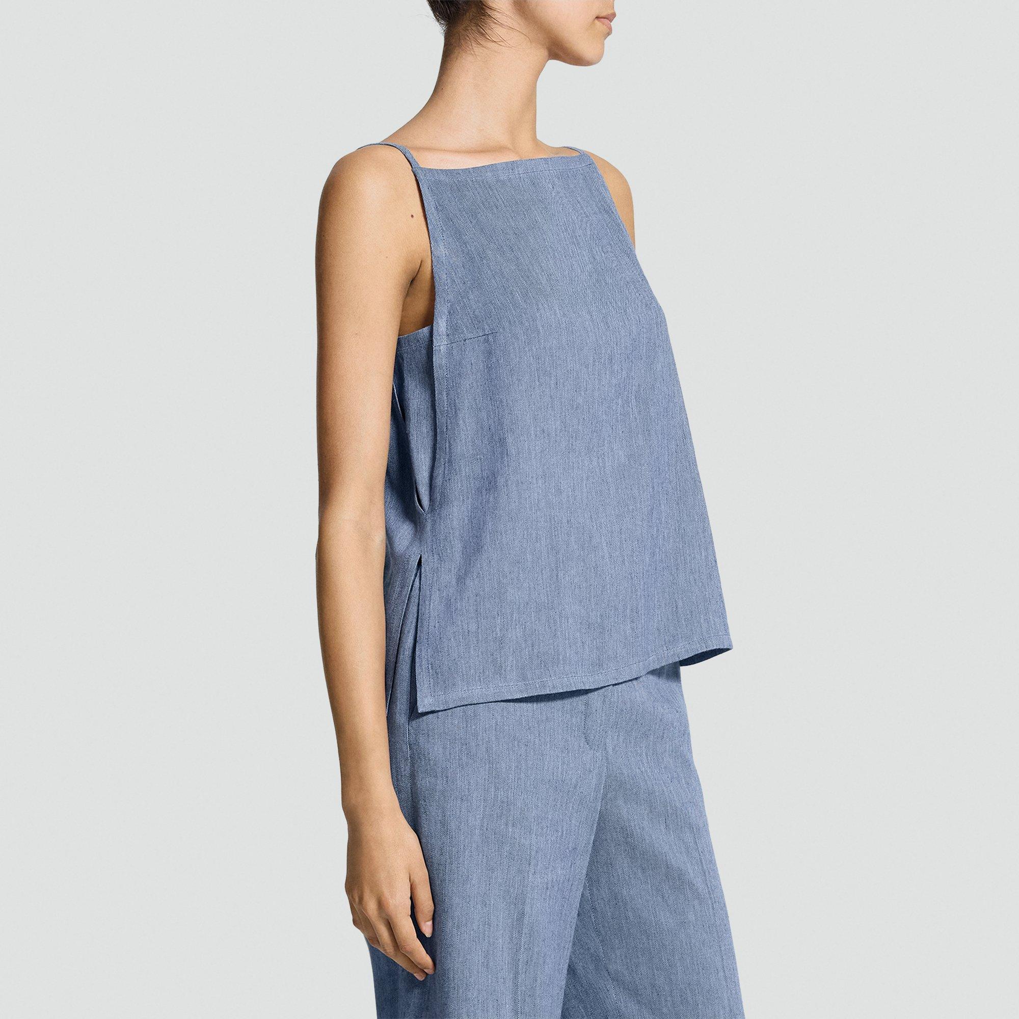 Apron Top in Fluid Linen